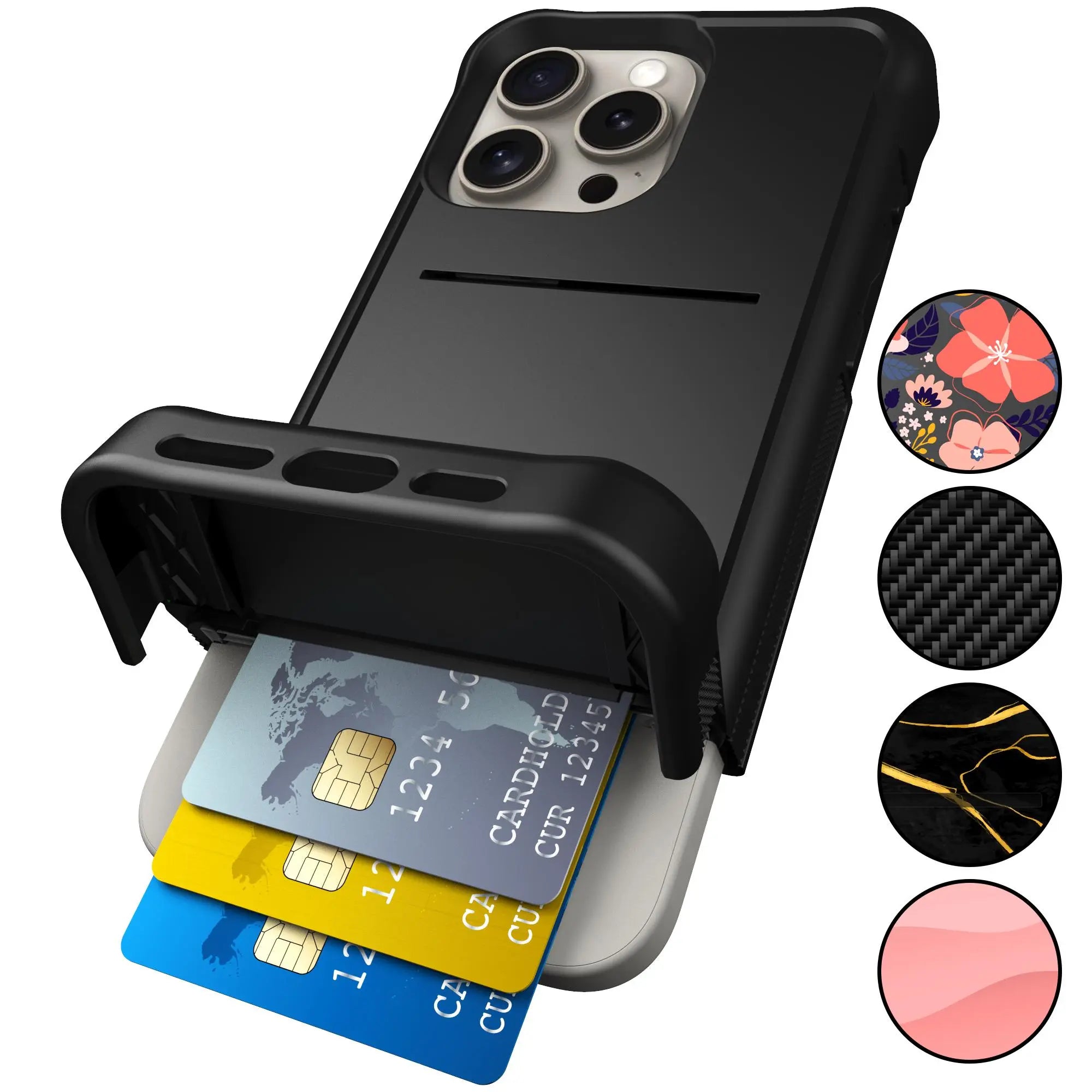 Hide Iphone Docks Wallet Case With Hidden Credit Card Holder For