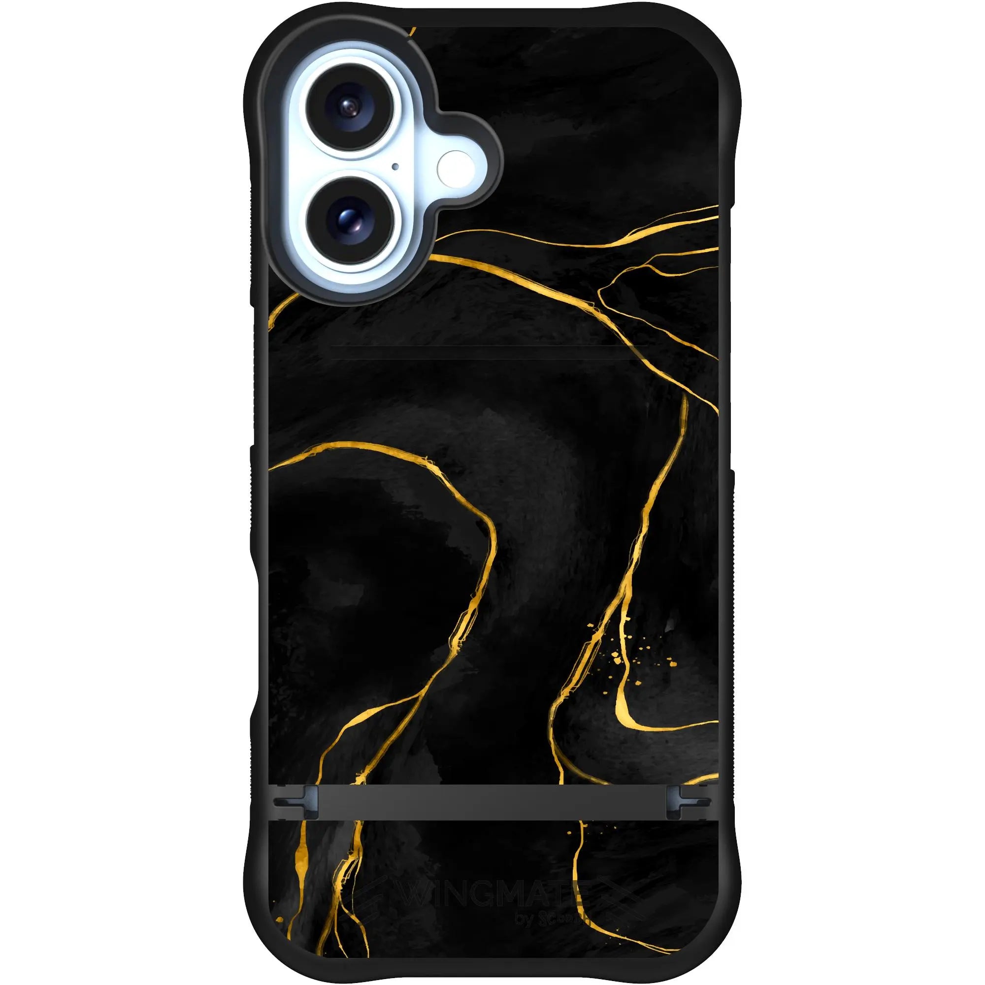 Scooch-Wingmate for iPhone 16-Black-Marble