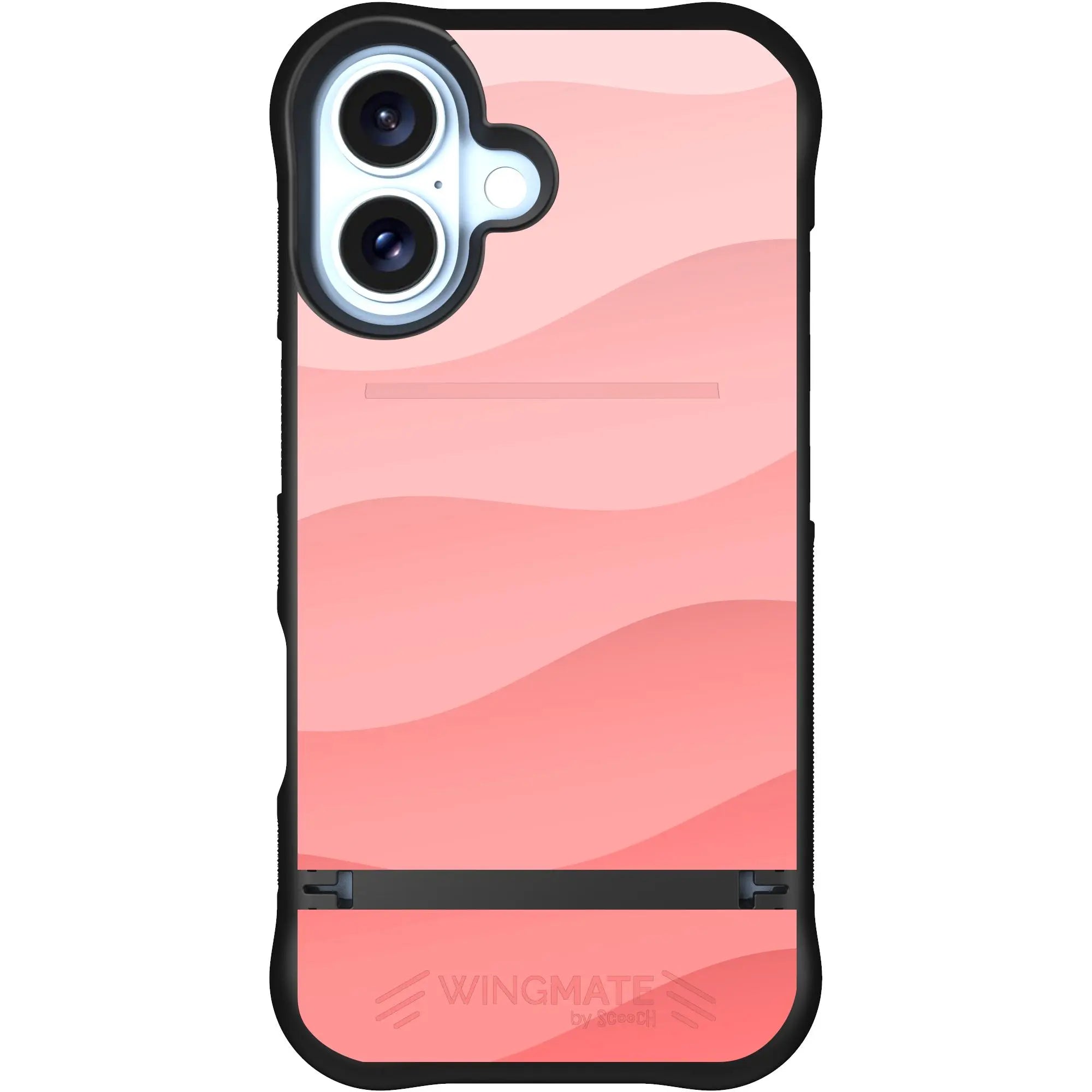 Scooch-Wingmate for iPhone 16-Pink-Waves