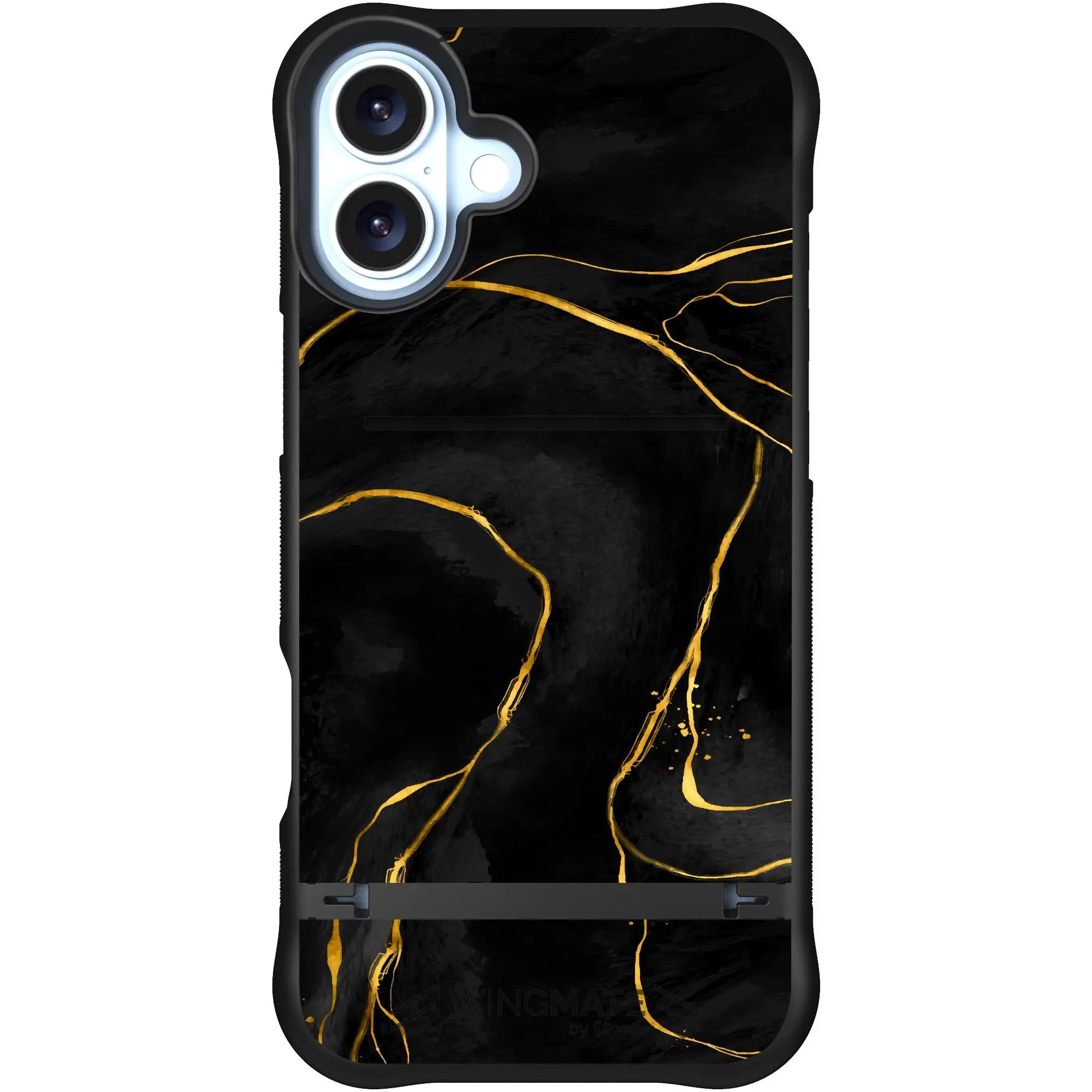 Scooch-Wingmate for iPhone 16 Plus-Black-Marble