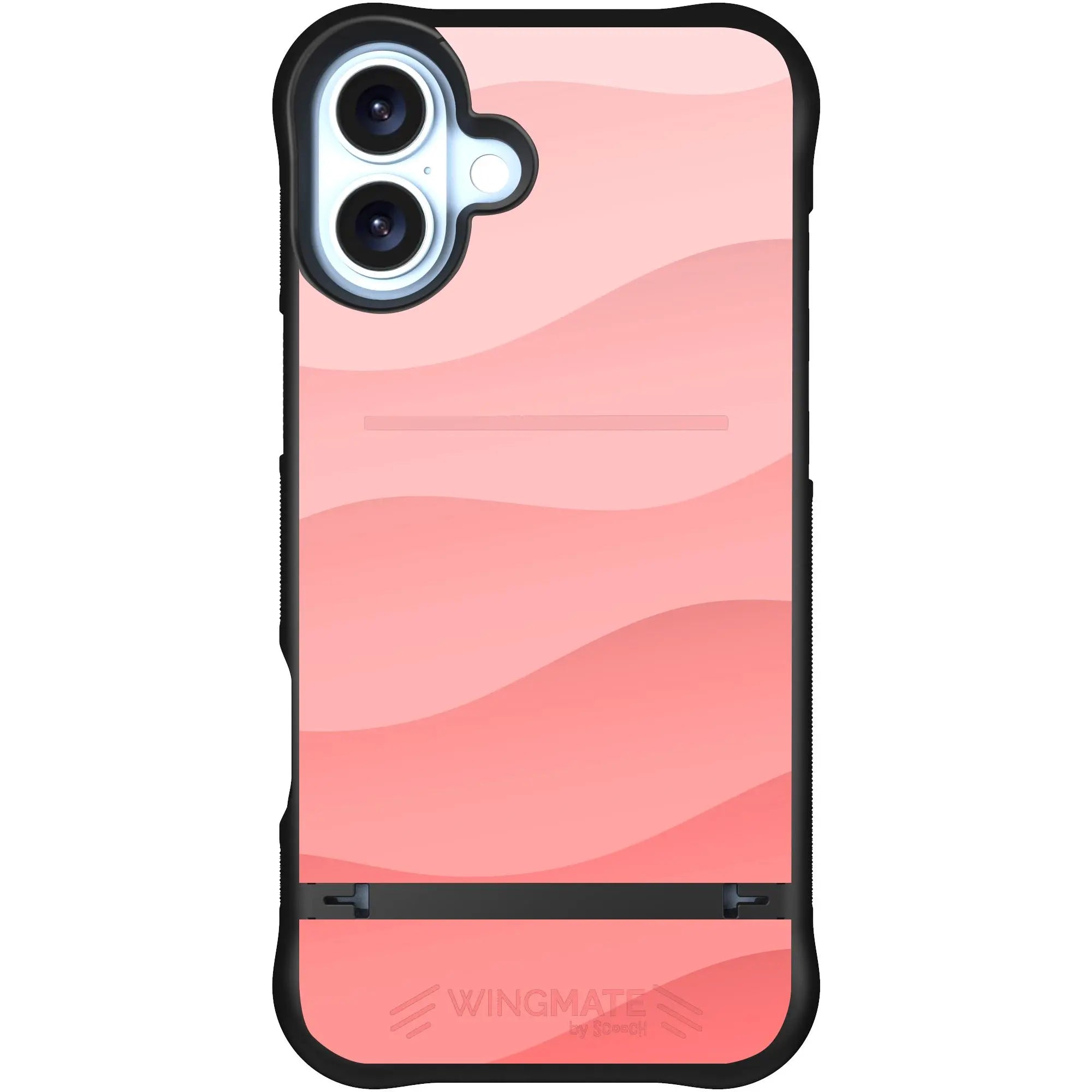 Scooch-Wingmate for iPhone 16 Plus-Pink-Waves