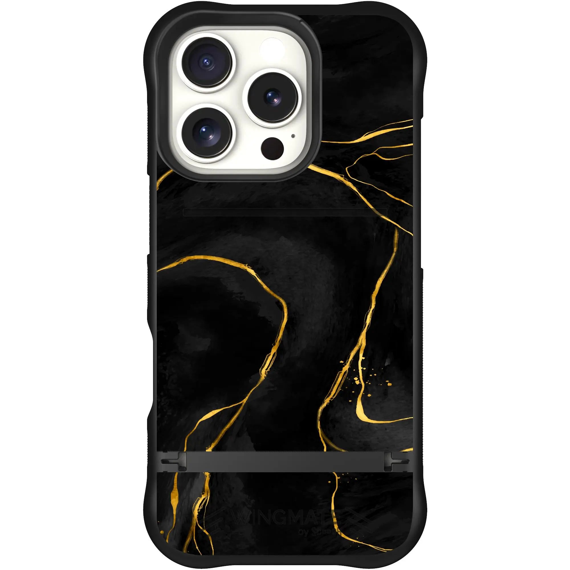 Scooch-Wingmate for iPhone 16 Pro-Black-Marble