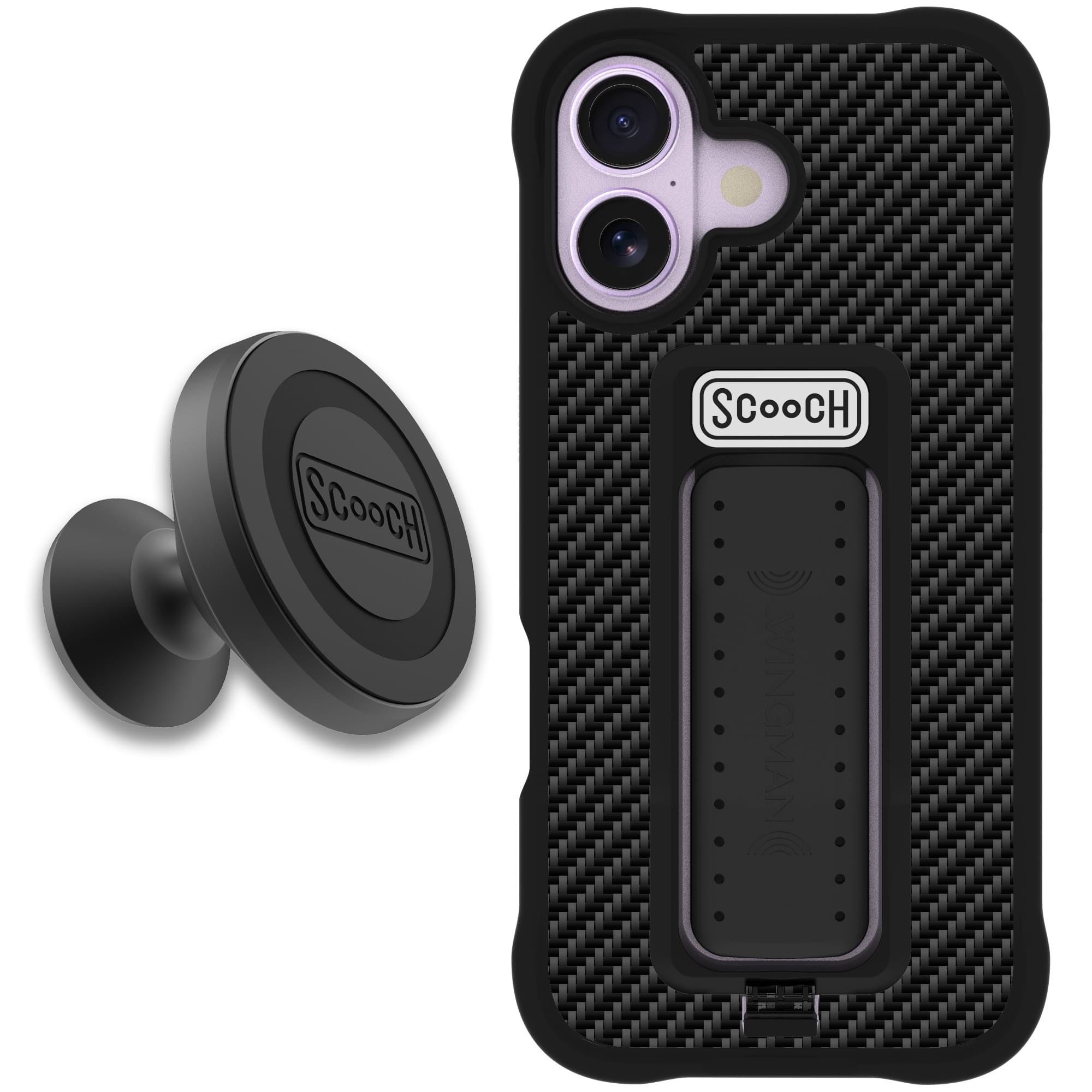Scooch-Wingman Starter Bundle for iPhone 17 (Preorder — Ships mid to late October)-Carbon Fiber