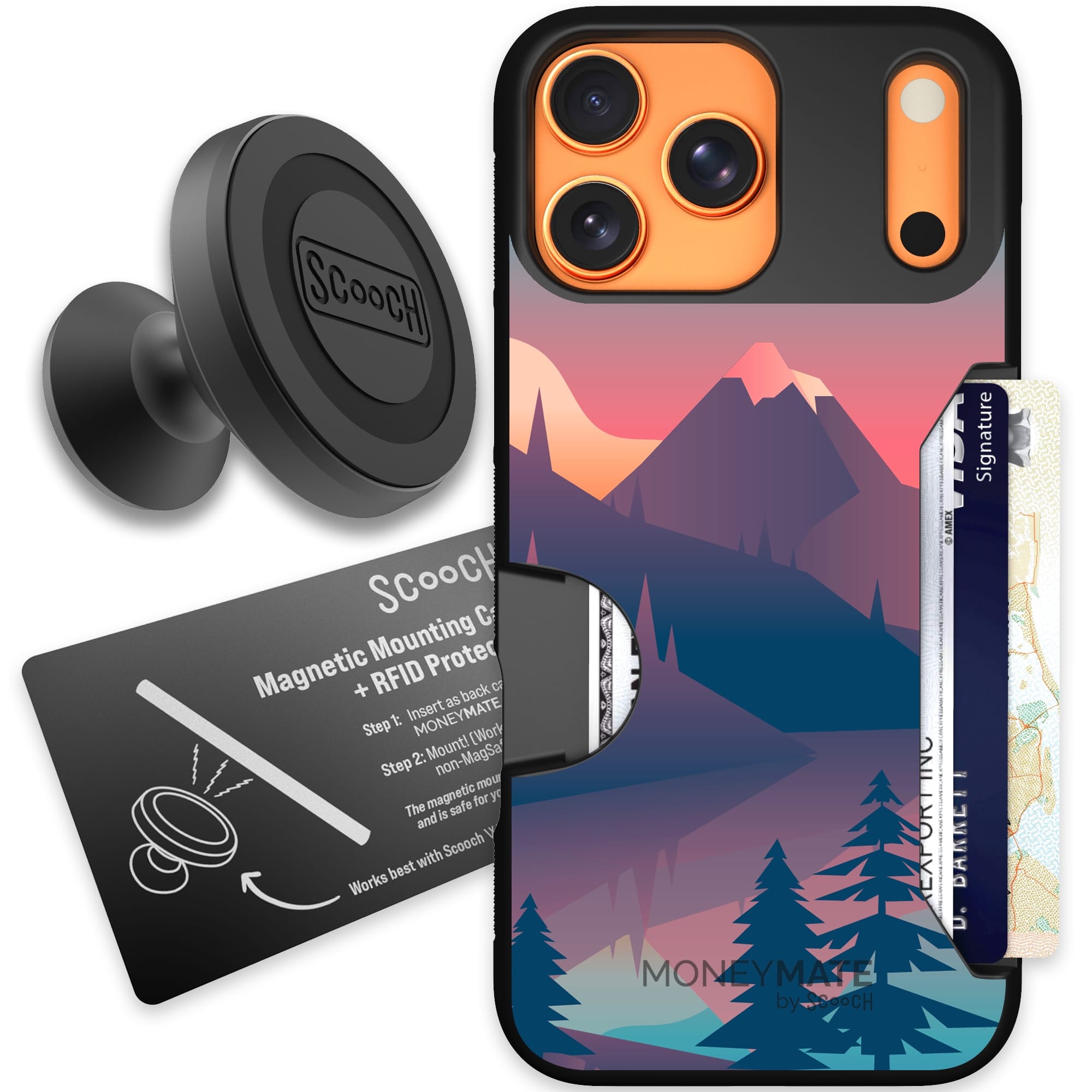 Scooch-Moneymate Starter Bundle for iPhone 17 Pro Max-Mountain Range