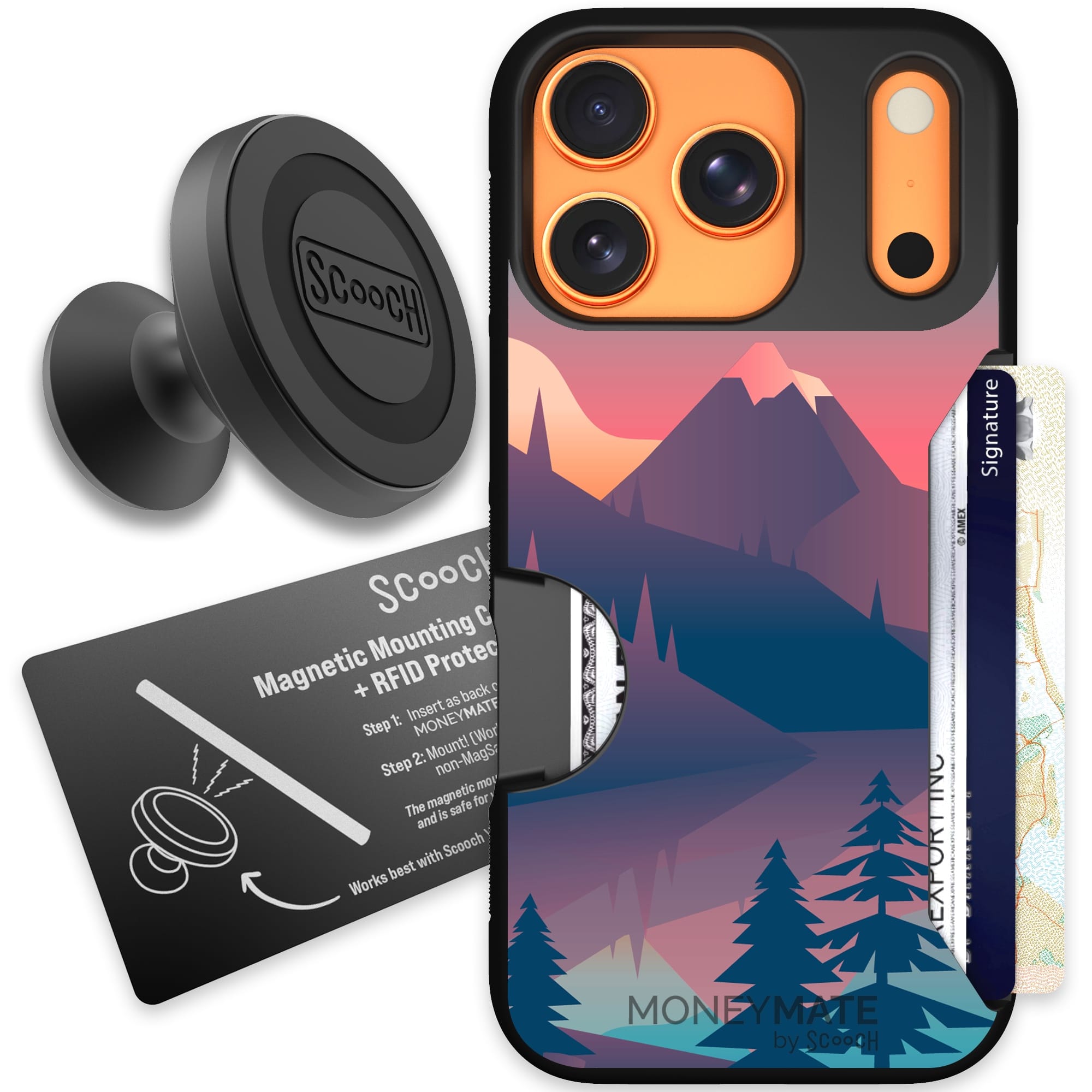 Scooch-Moneymate Starter Bundle for iPhone 17 Pro-Mountain Range