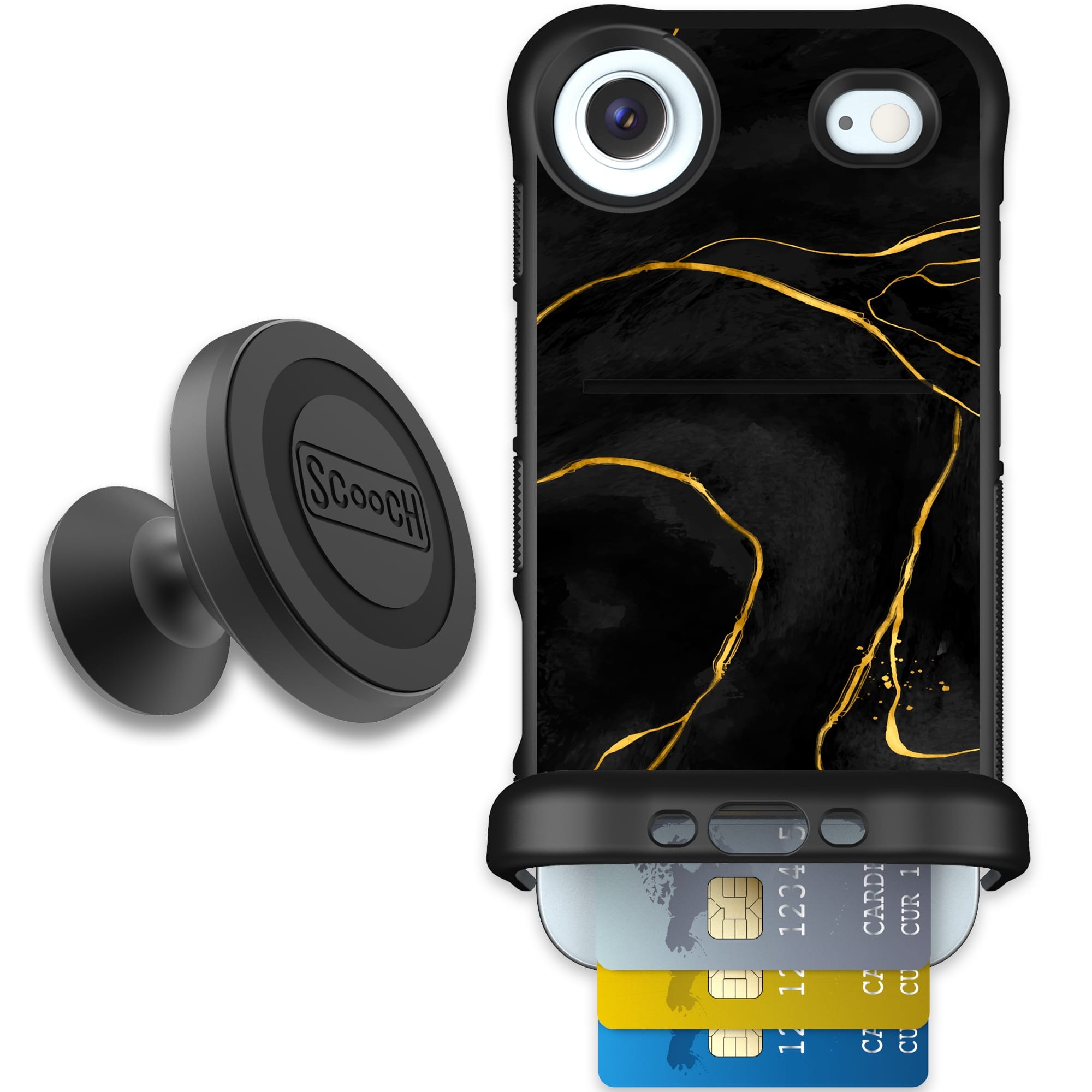Scooch-Wingmate Starter Bundle for iPhone Air-Black Marble