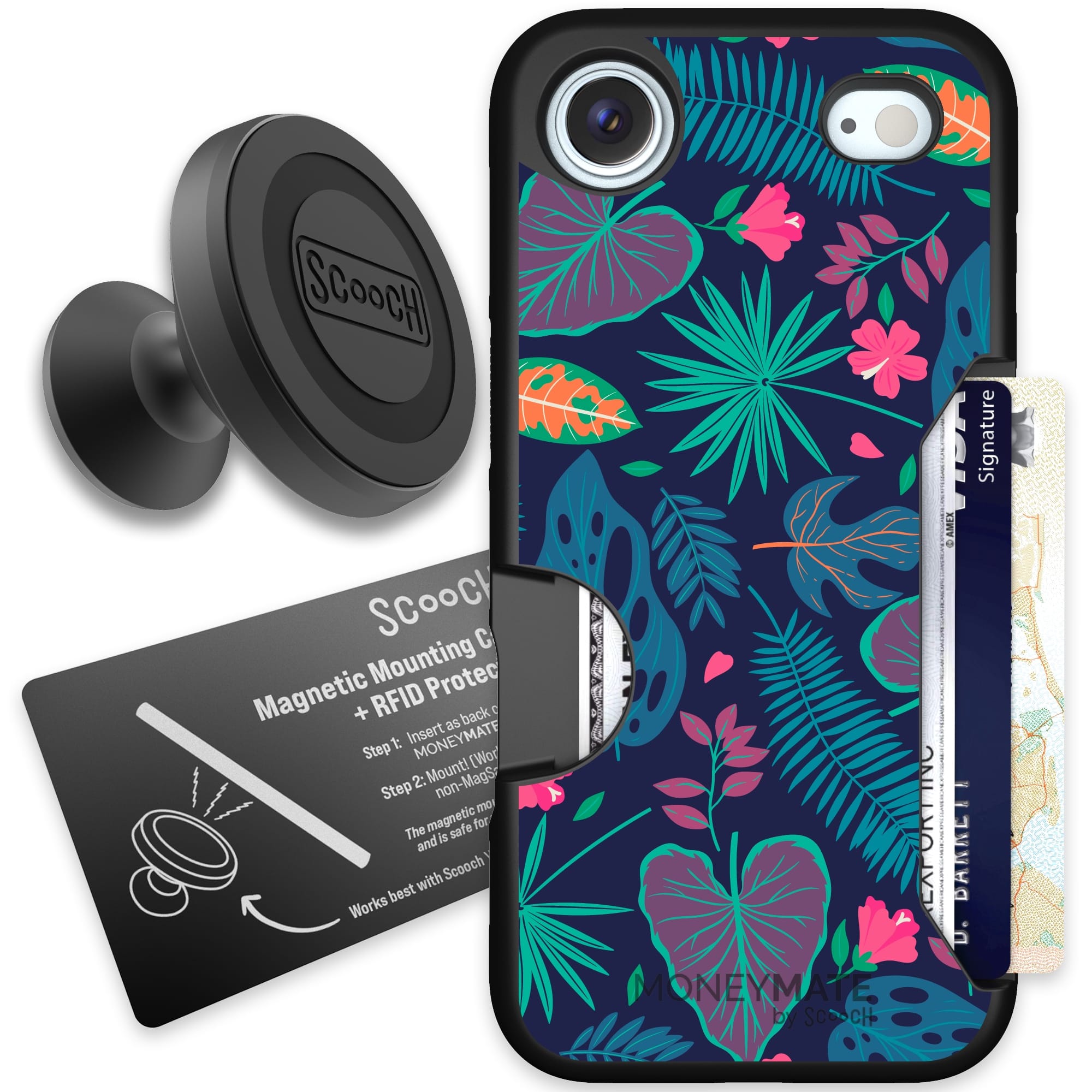 Scooch-Moneymate Starter Bundle for iPhone Air-Tropical Leaves