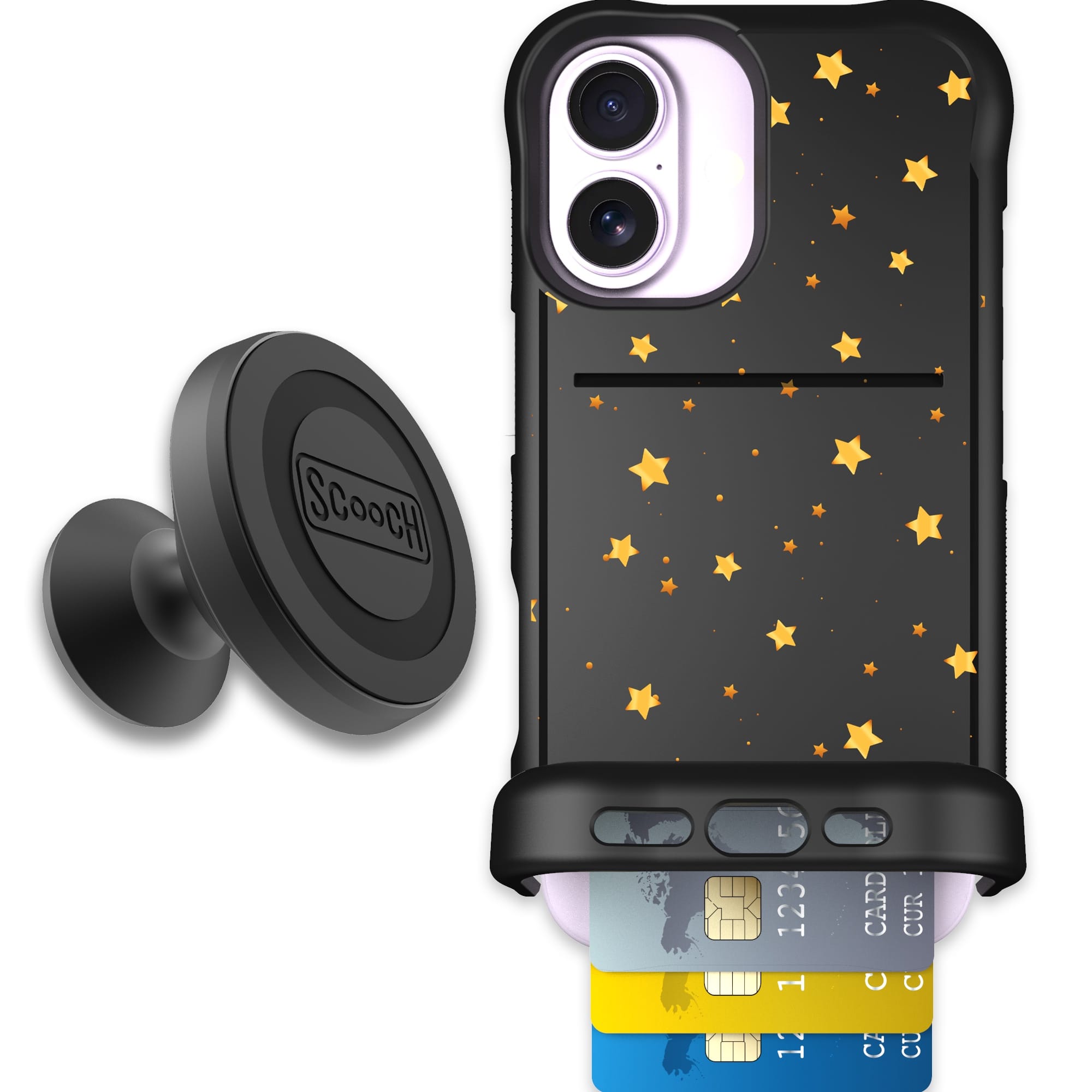 Scooch-Wingmate Starter Bundle for iPhone 17-Gold Stars