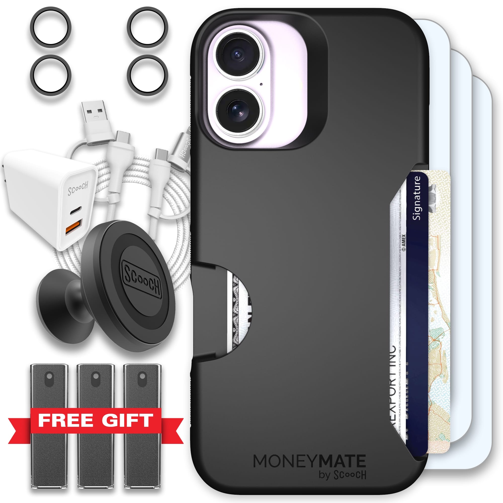 Scooch-Moneymate Ultimate Bundle for iPhone 17-Black