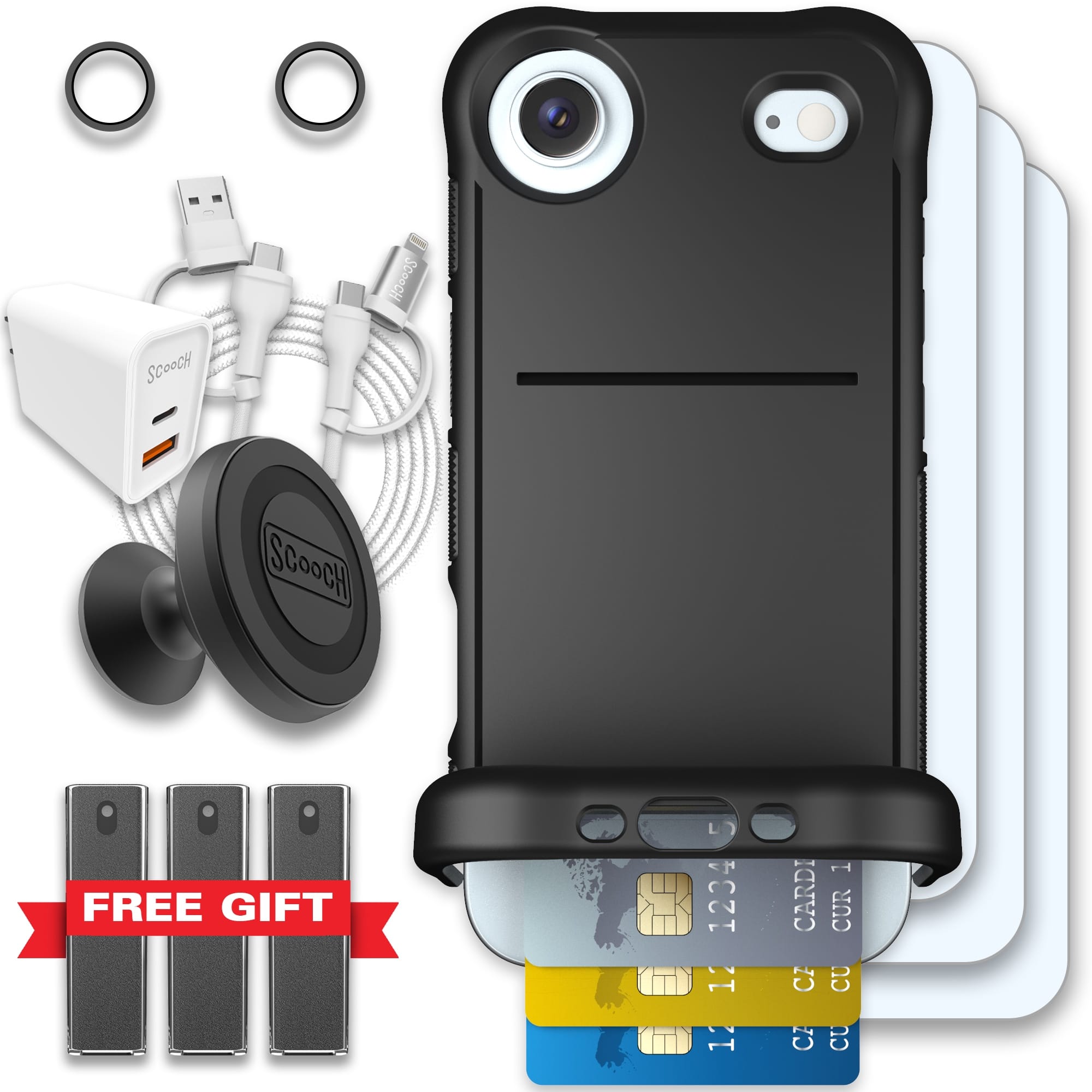Scooch-Wingmate Ultimate Bundle for iPhone Air-Black