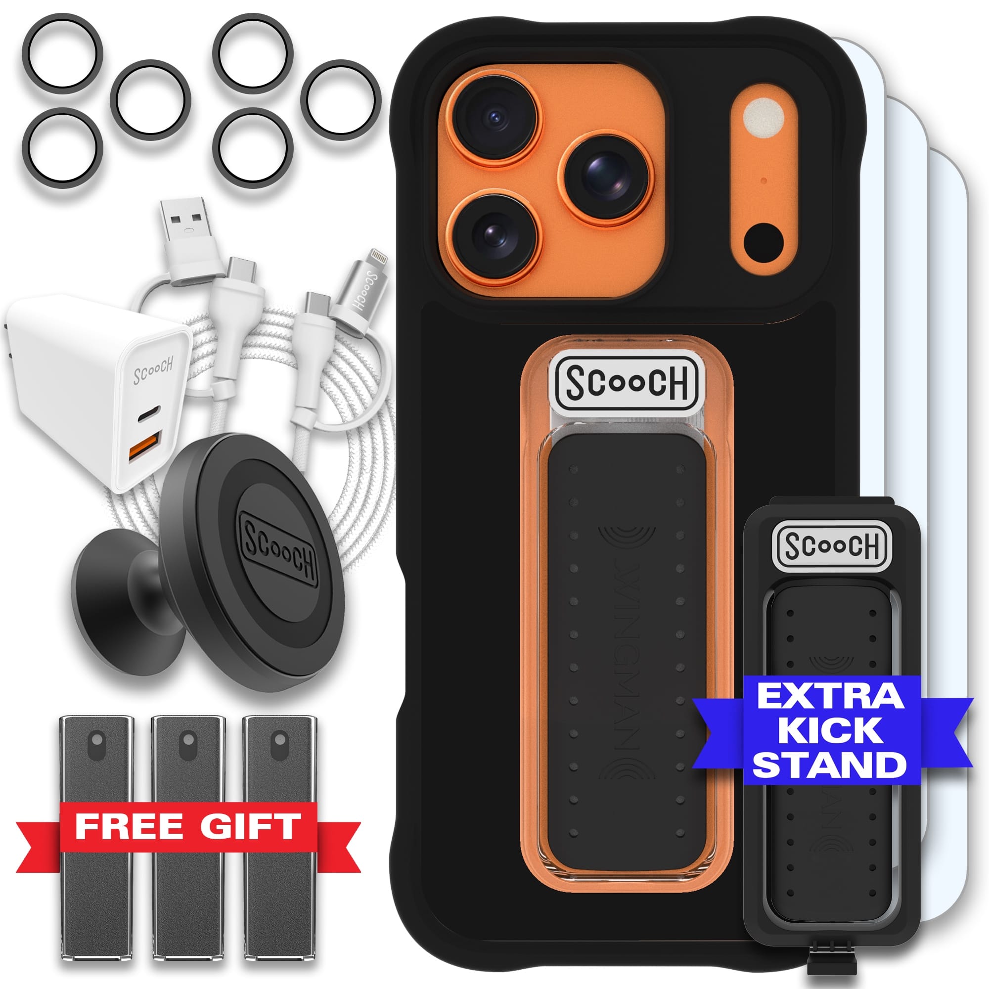 Scooch-Wingman Ultimate Bundle for iPhone 17 Pro-Black