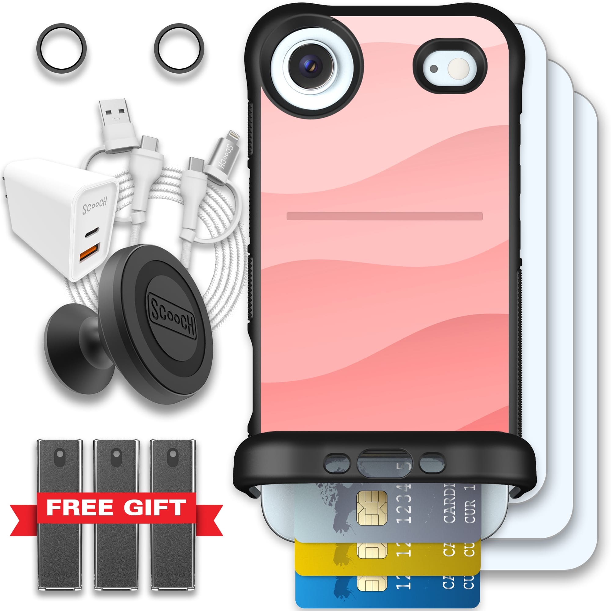 Scooch-Wingmate Ultimate Bundle for iPhone Air-Pink Waves