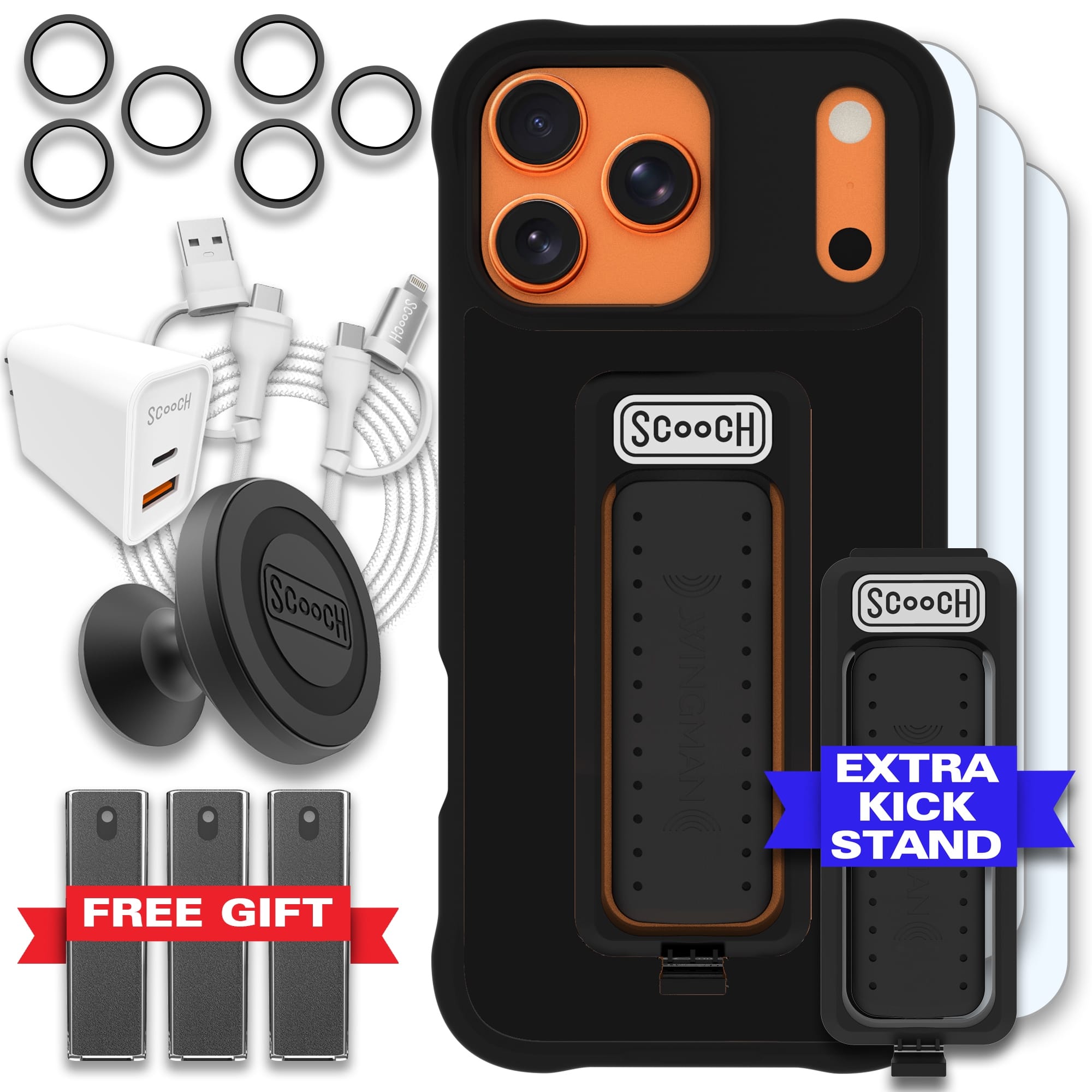 Scooch-Wingman Ultimate Bundle for iPhone 17 Pro Max-Black / Black