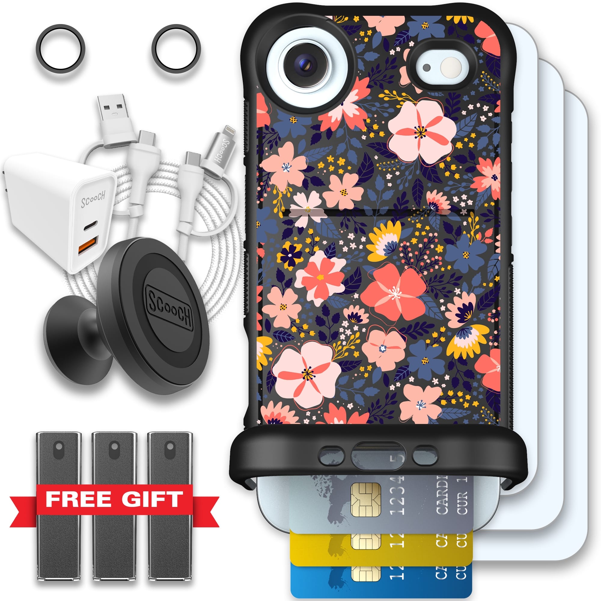 Scooch-Wingmate Ultimate Bundle for iPhone Air-Wildflowers