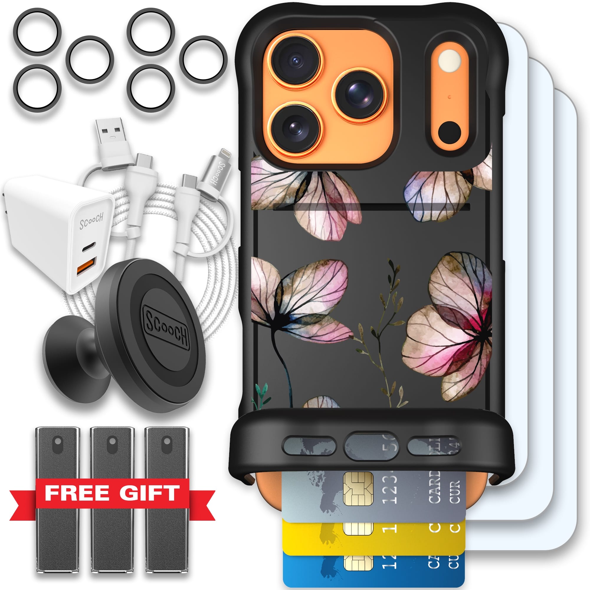 Scooch-Wingmate Ultimate Bundle for iPhone 17 Pro-Dried Flowers