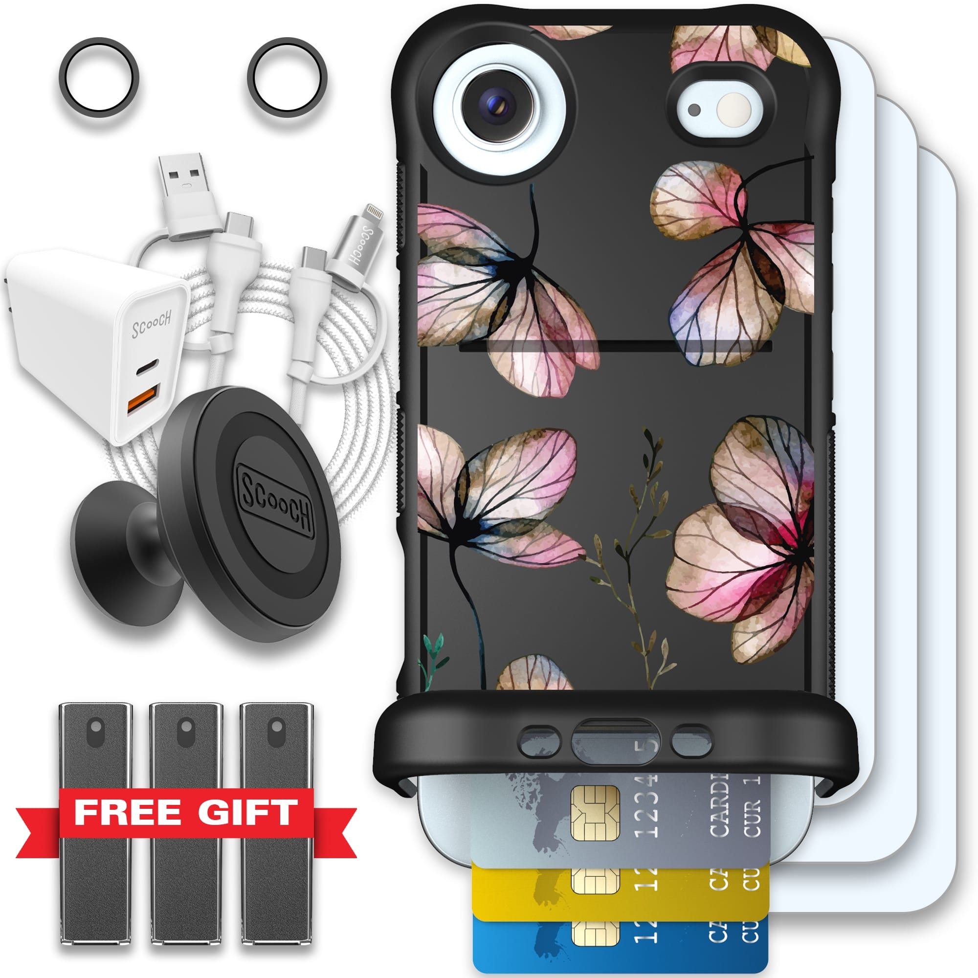 Scooch-Wingmate Ultimate Bundle for iPhone Air-Dried Flowers