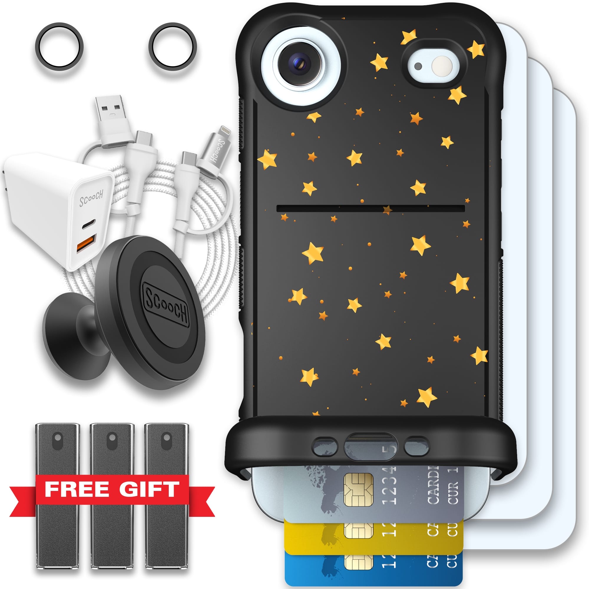Scooch-Wingmate Ultimate Bundle for iPhone Air-Gold Stars