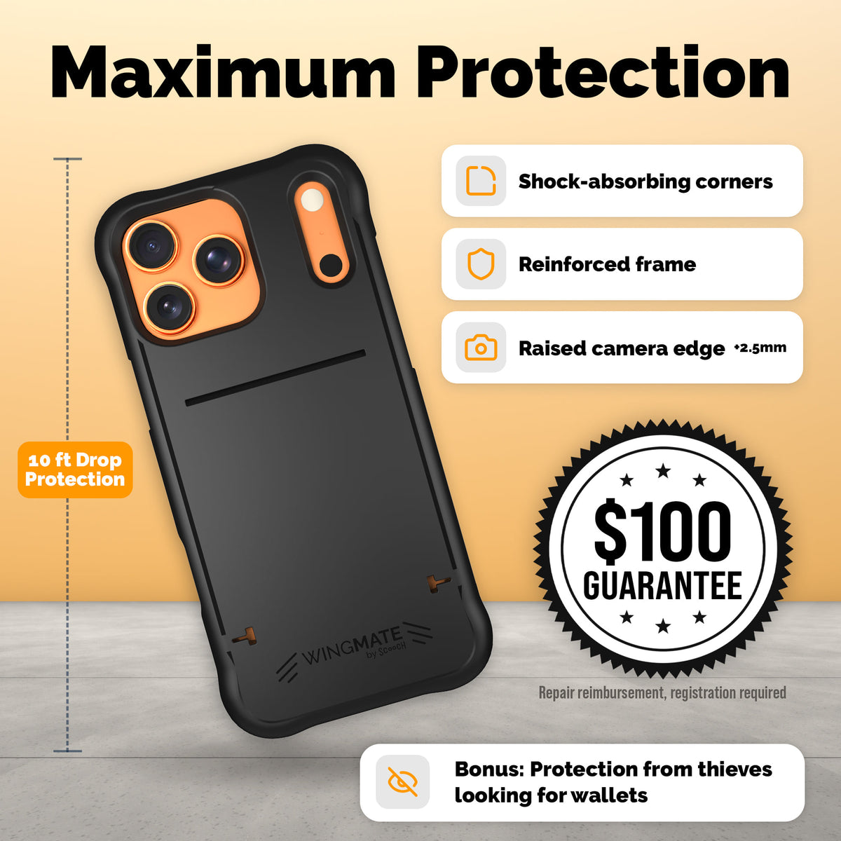 Wingmate drop protection and protection guarantee | gallery:wingmate-20261021