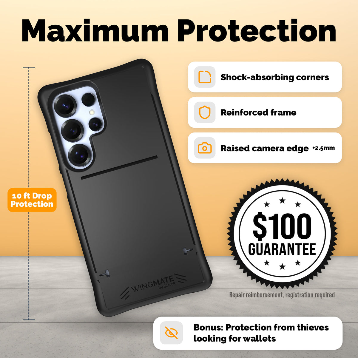 Wingmate drop protection and protection guarantee | gallery:wingmate-20261021