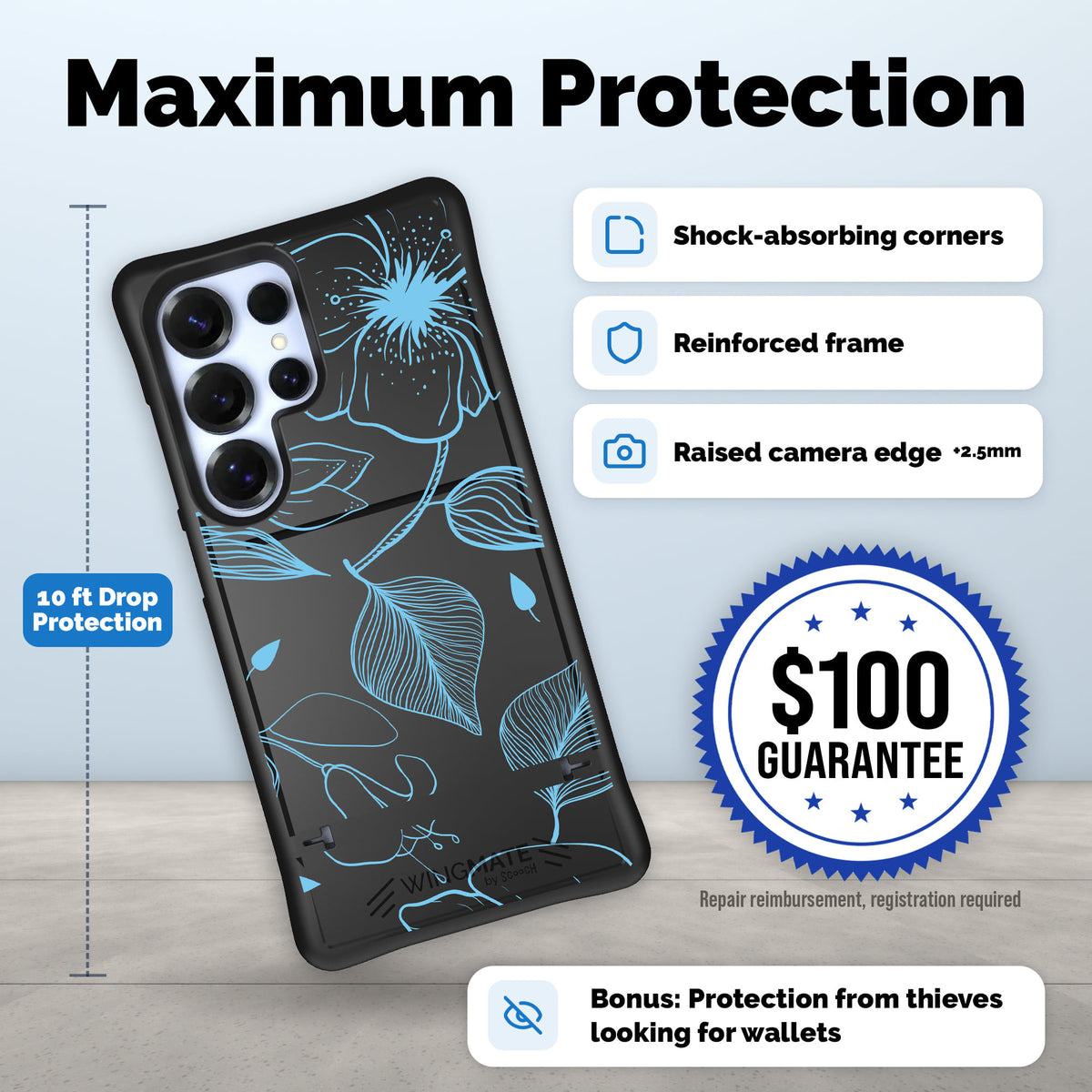 Wingmate drop protection and protection guarantee | gallery:wingmate-20261021