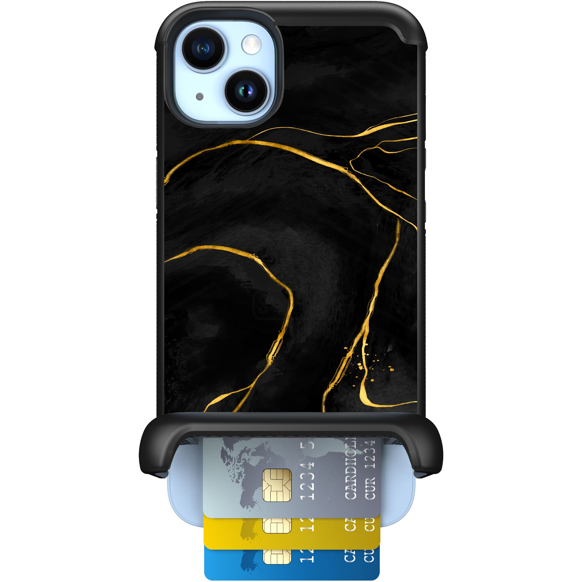 Wingmate Black Marble for iPhone 14 Plus