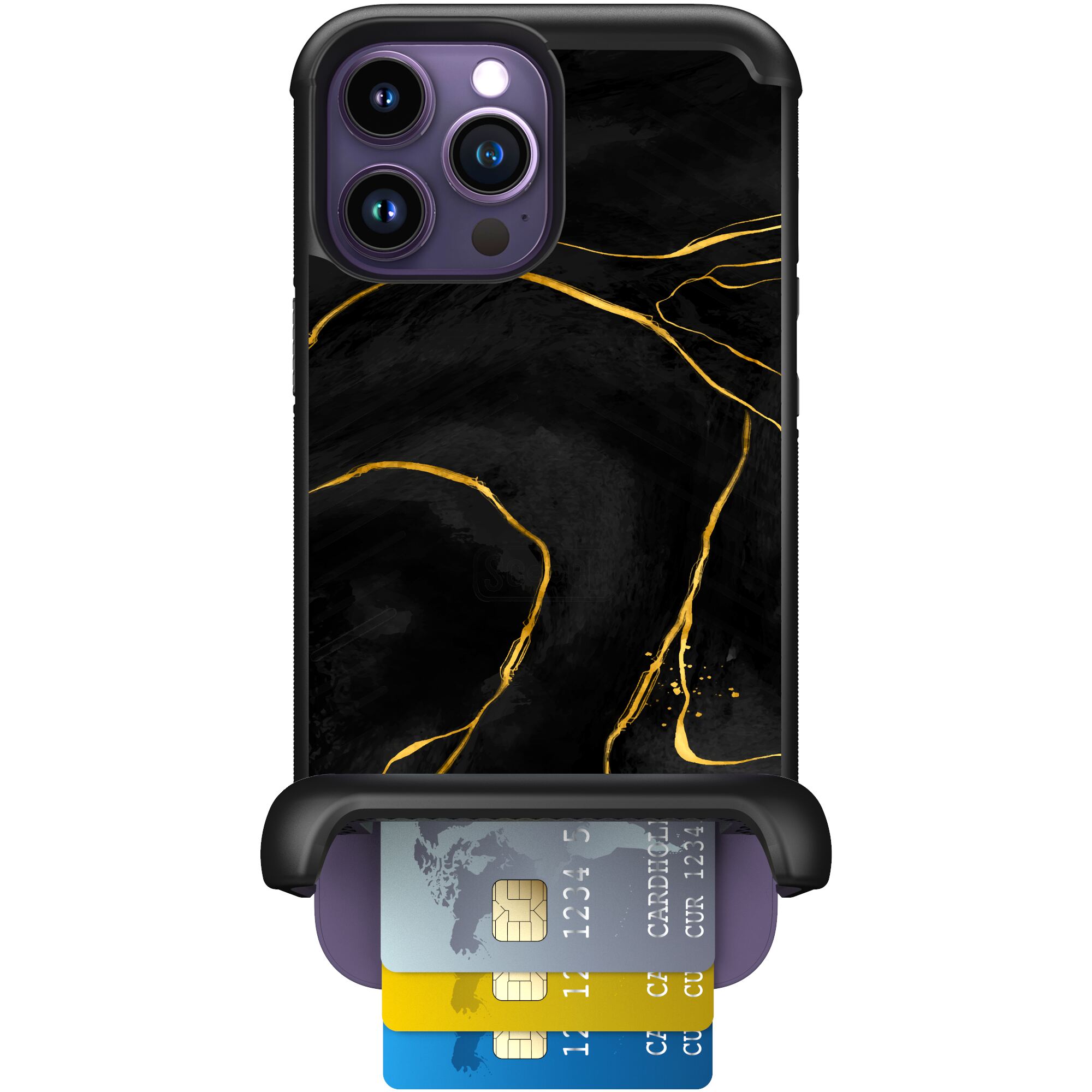 Wingmate Black Marble for iPhone 14 Pro Max