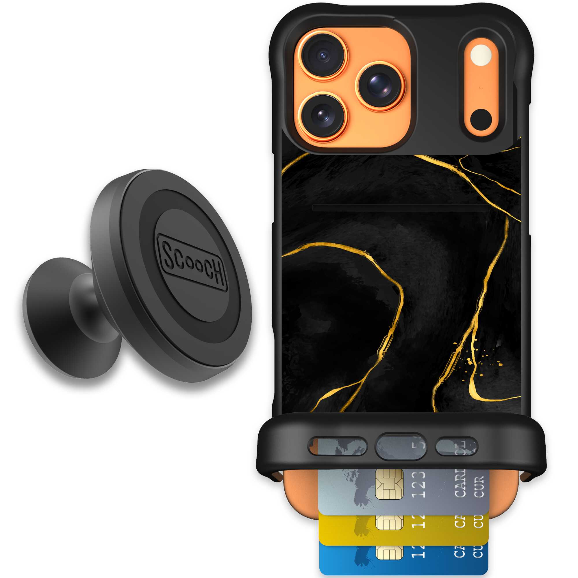 Wingmate Black Marble for iPhone 17 Pro Max - Starter Bundle