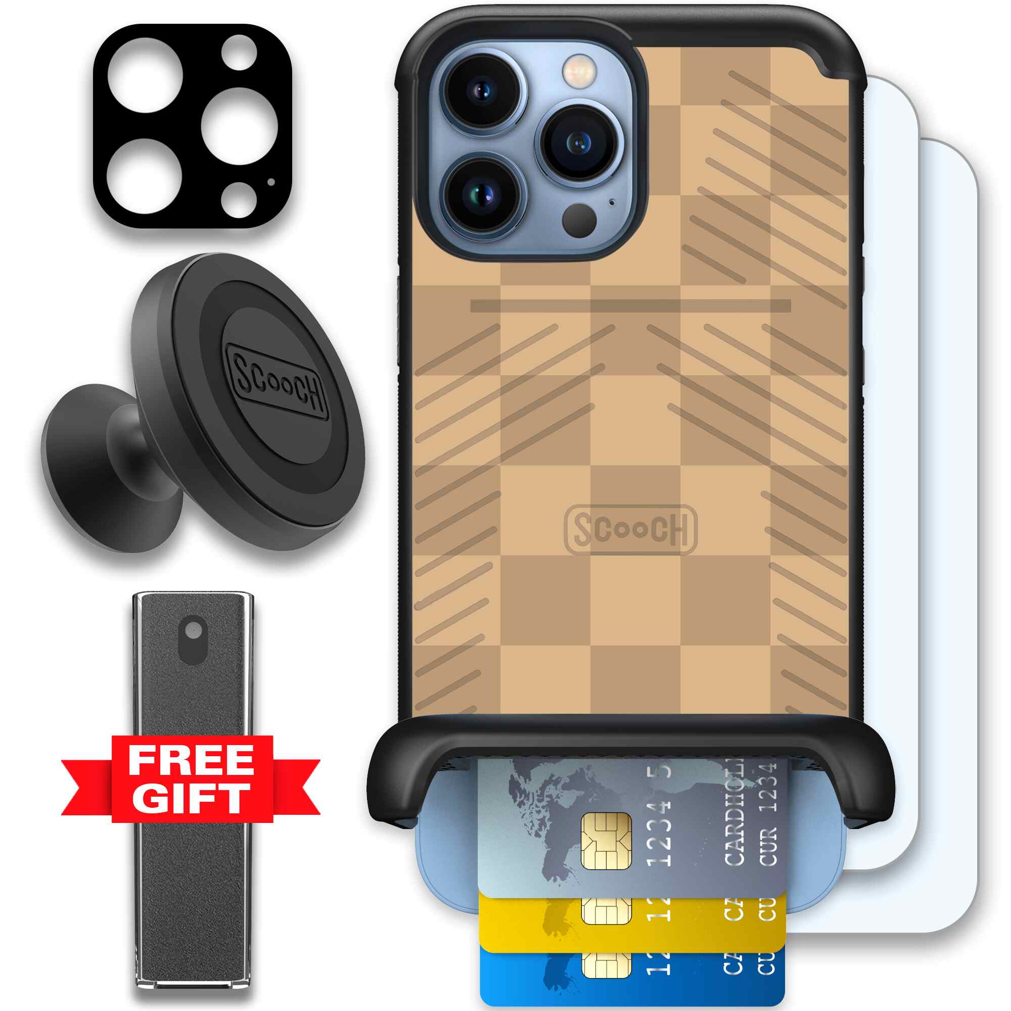 Checkered Beige | website | iPhone 13 Pro Max | Defender Bundle