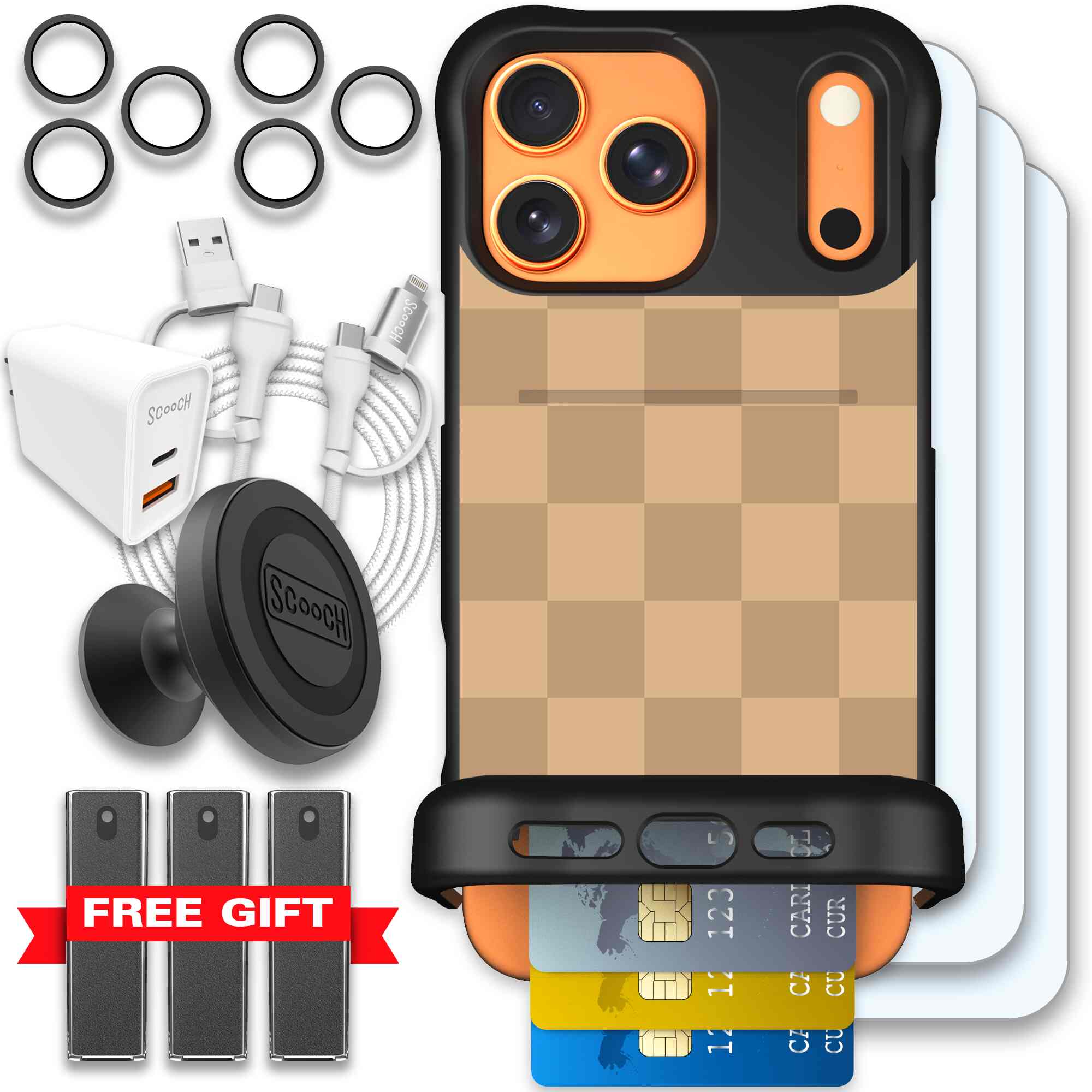Checkered Beige | website | iPhone 17 Pro Max | Ultimate Bundle