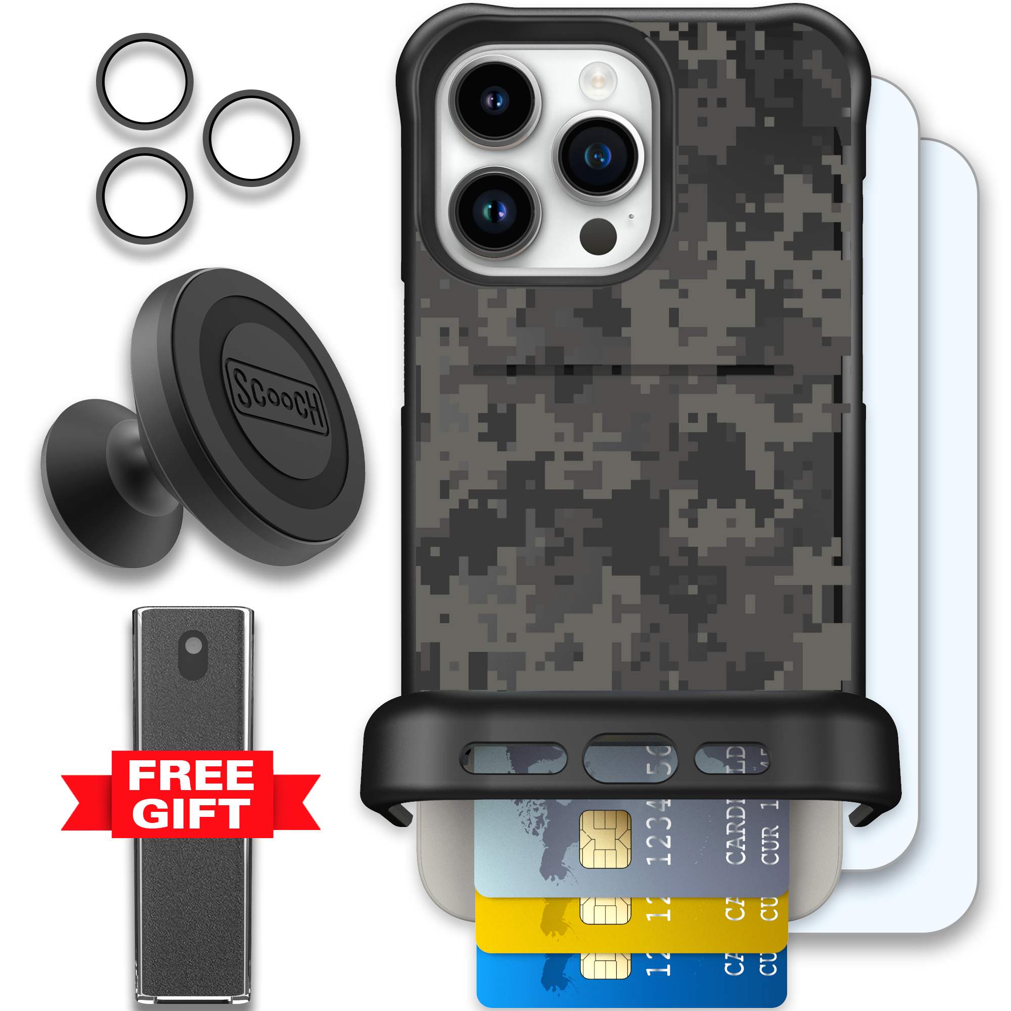 WMTE DIGICAMO iPhone 15 Pro Max Defender Bundle