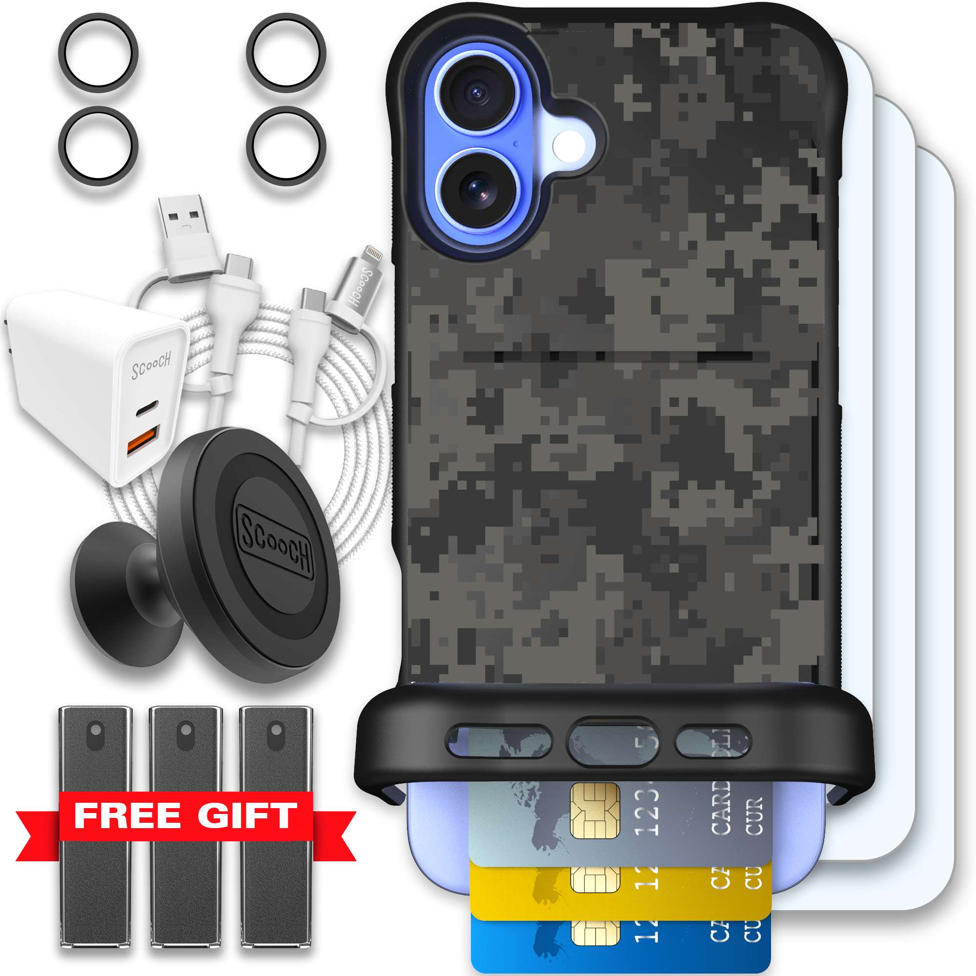 WMTE DIGICAMO iPhone 16 Plus Ultimate Bundle