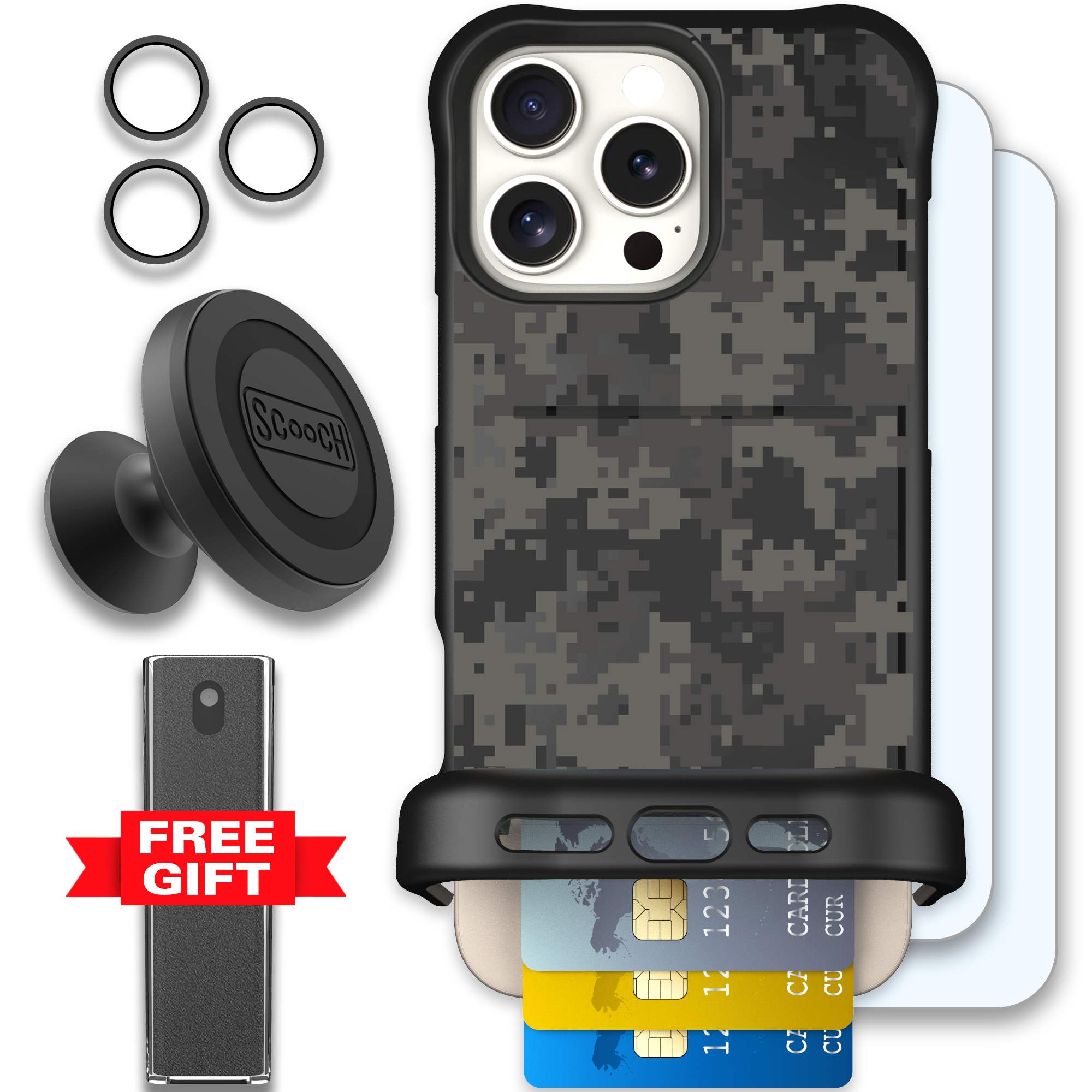 WMTE DIGICAMO iPhone 16 Pro Max Defender Bundle