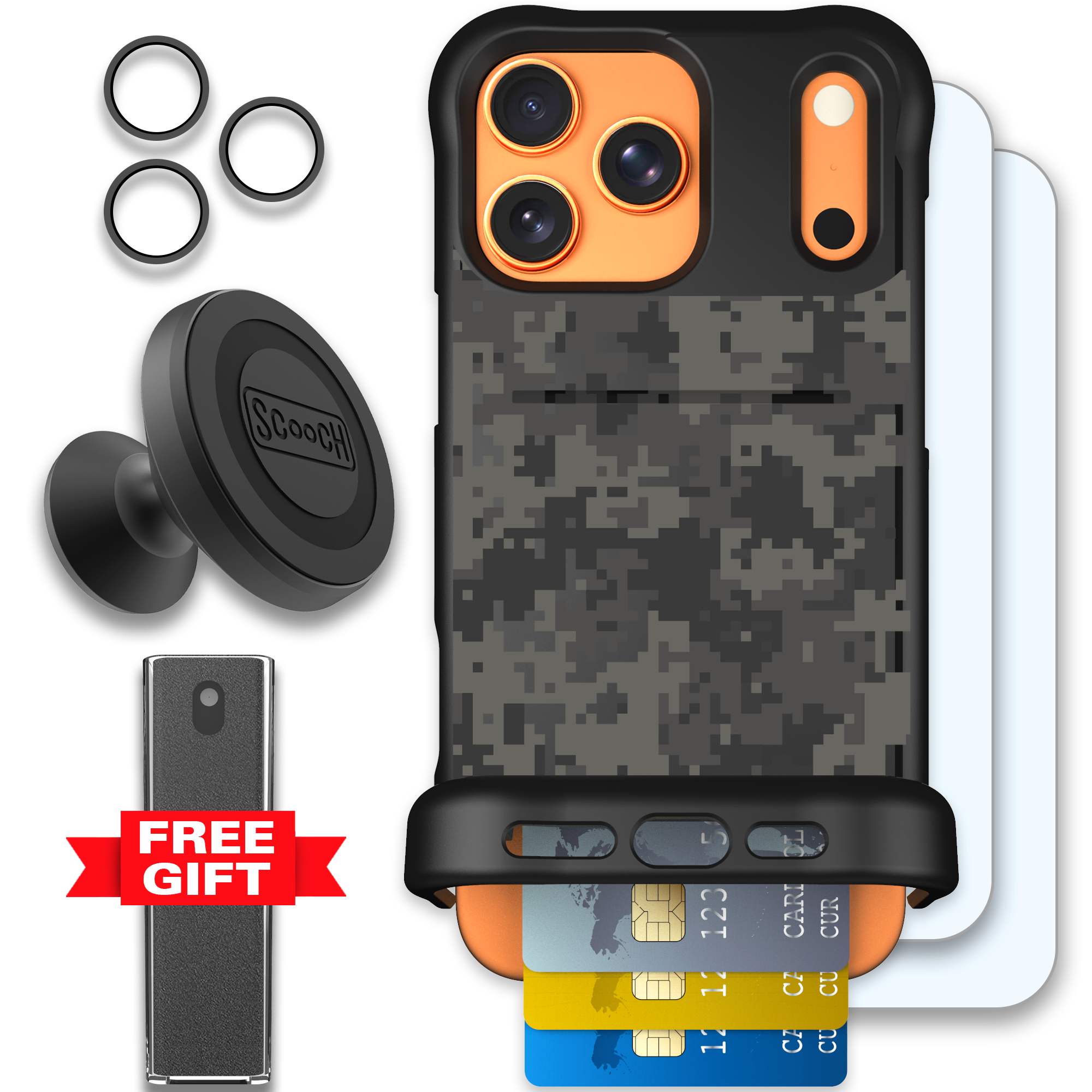 WMTE DIGICAMO iPhone 17 Pro Max Defender Bundle