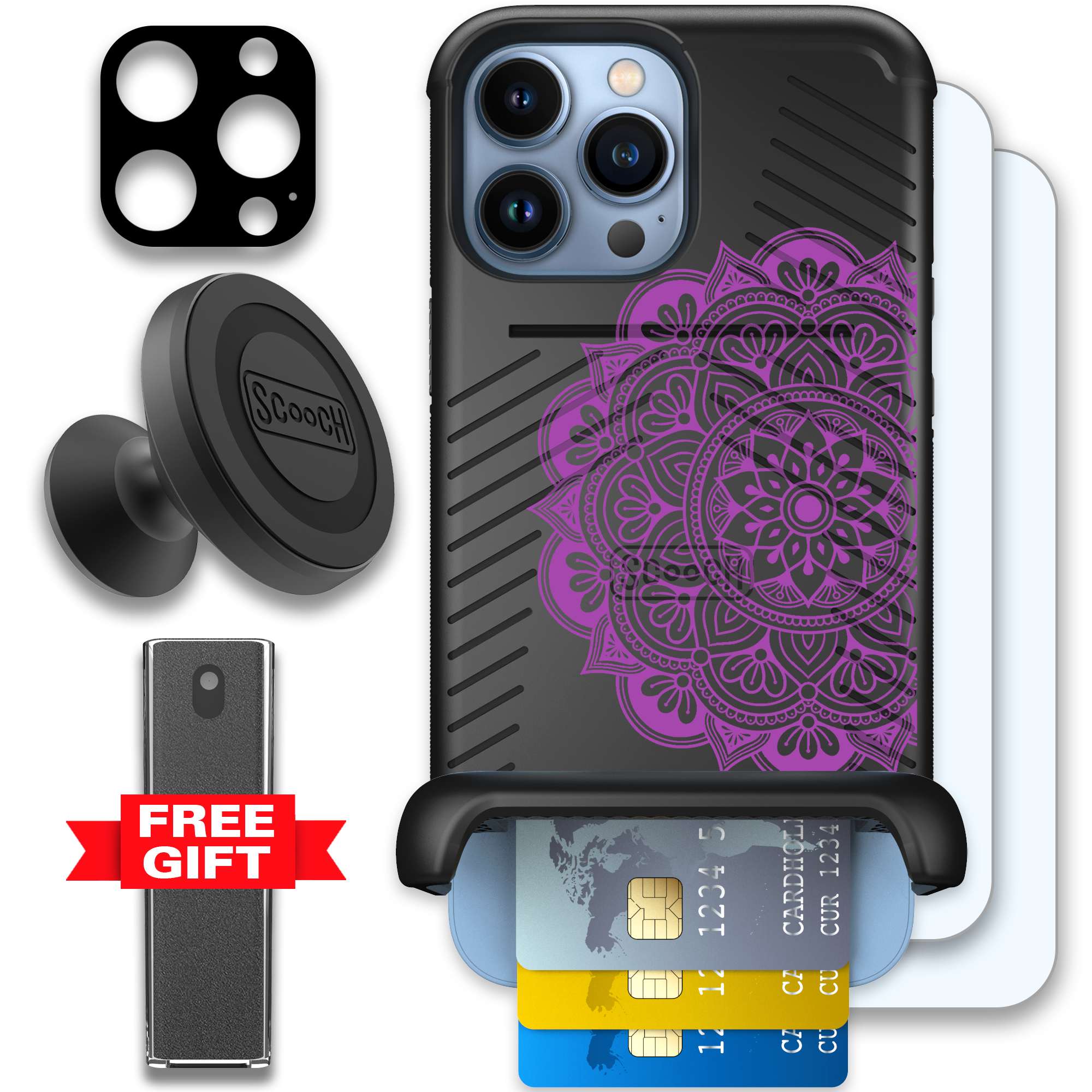 WMTE MANDALA iPhone 13 Pro Max Defender Bundle