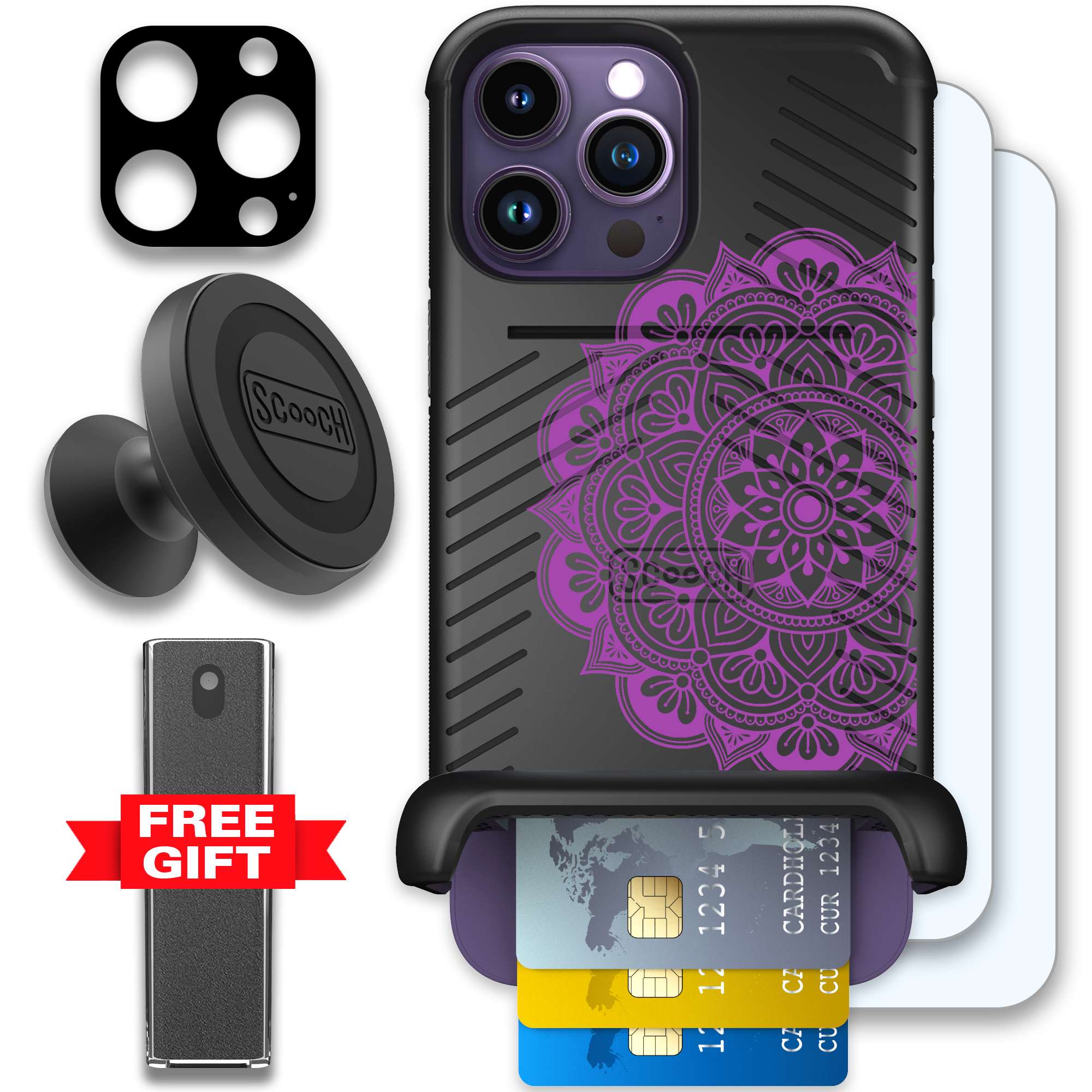 WMTE MANDALA iPhone 14 Pro Max Defender Bundle