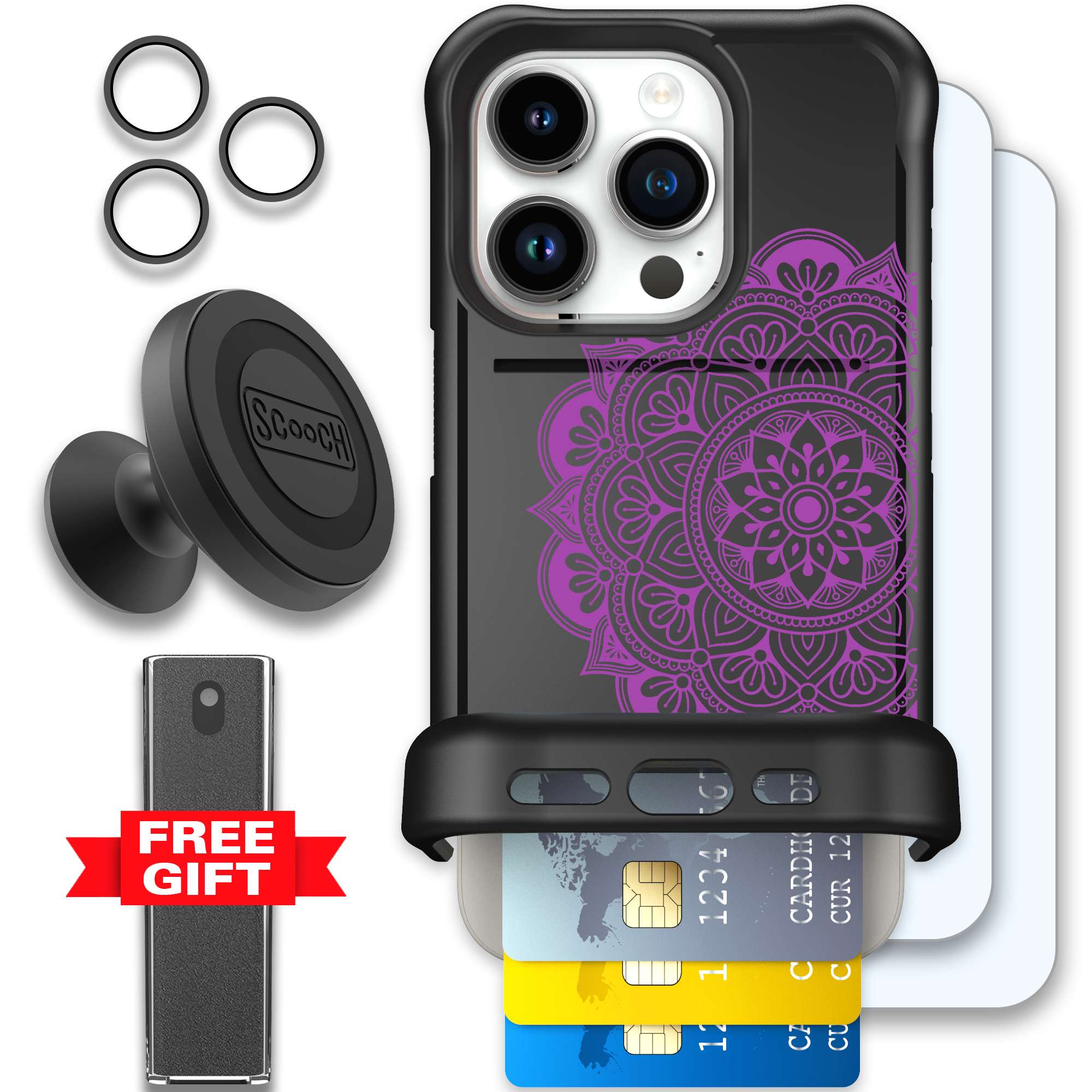 WMTE MANDALA iPhone 15 Pro Defender Bundle