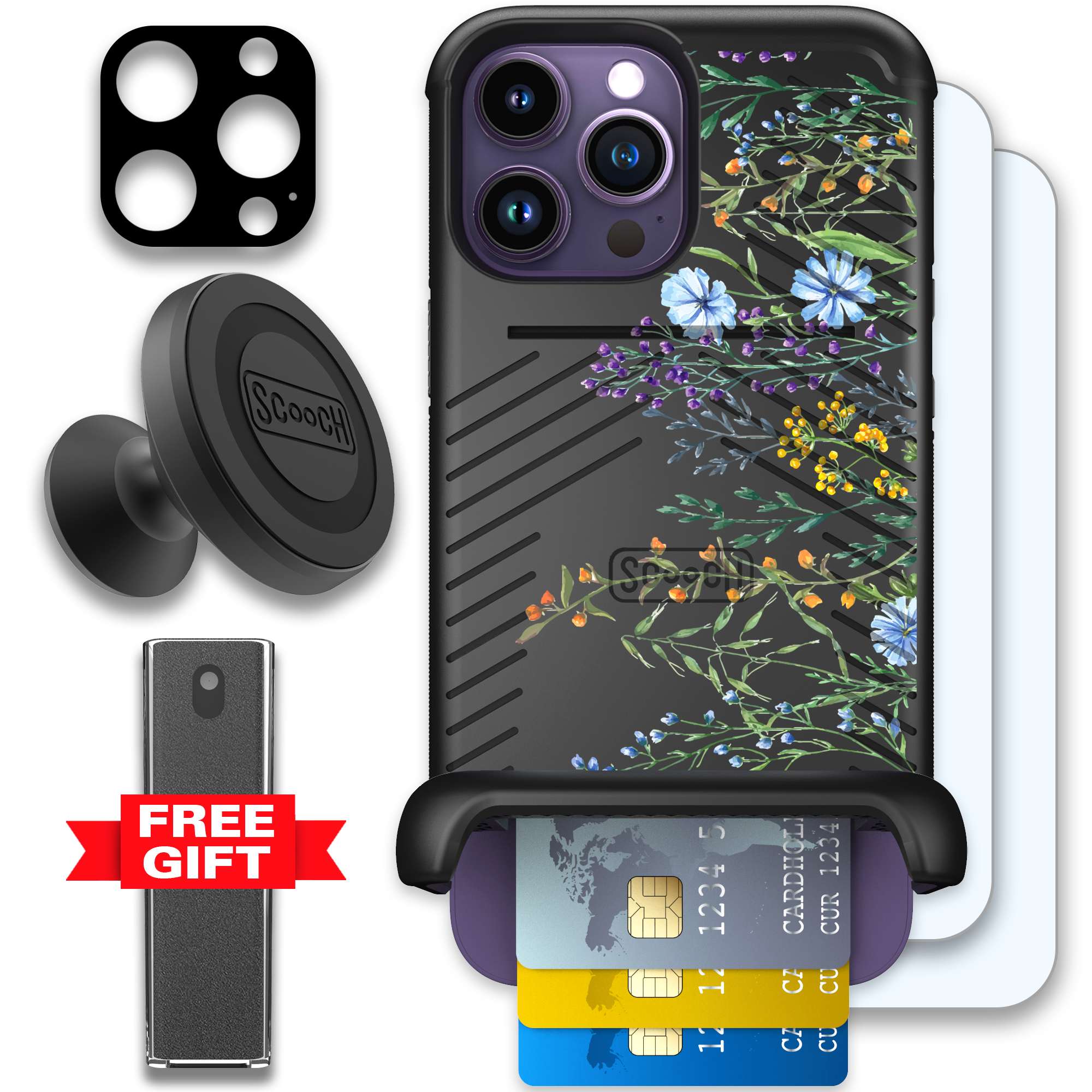 WMTE MDWBLOOM iPhone 14 Pro Max Defender Bundle