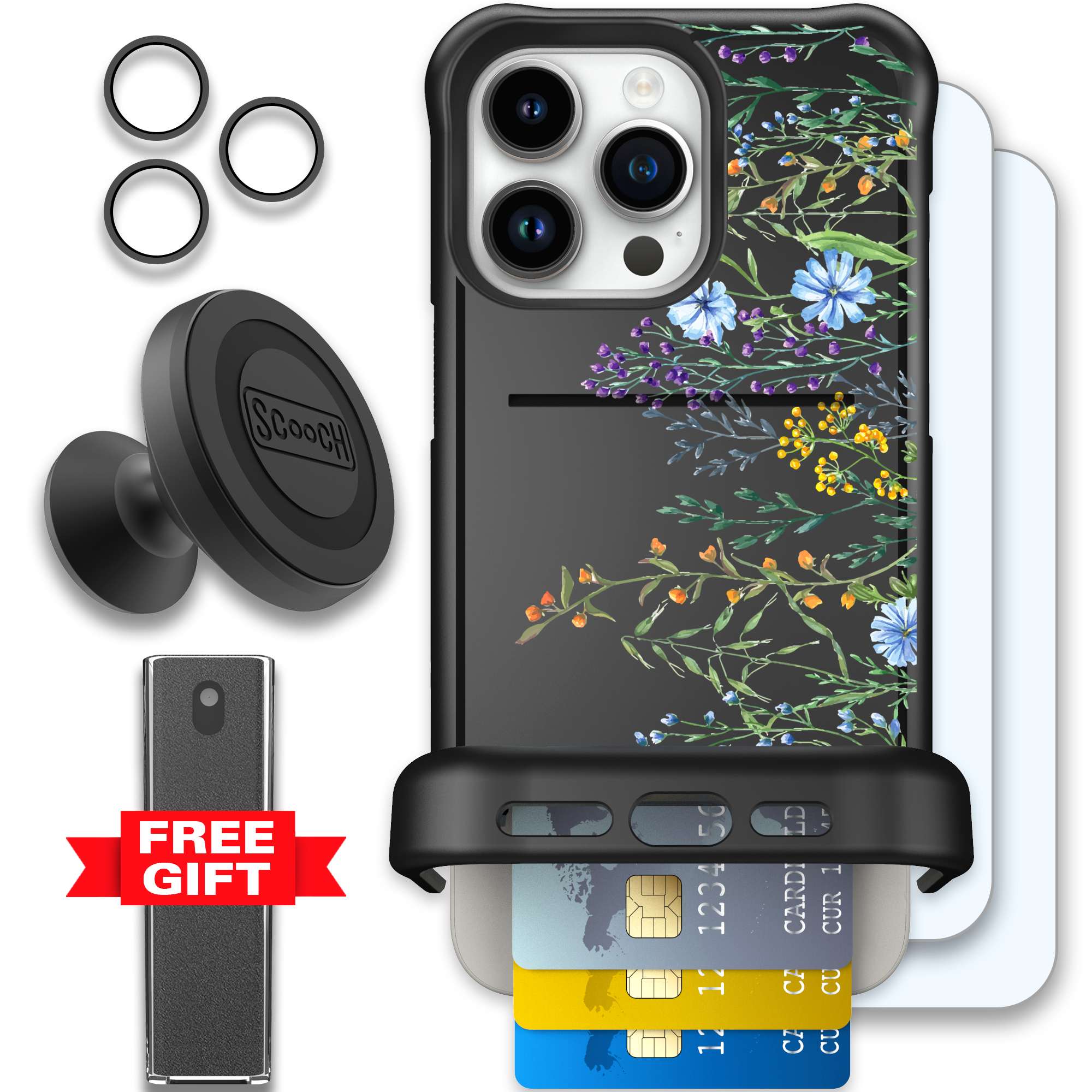 WMTE MDWBLOOM iPhone 15 Pro Max Defender Bundle