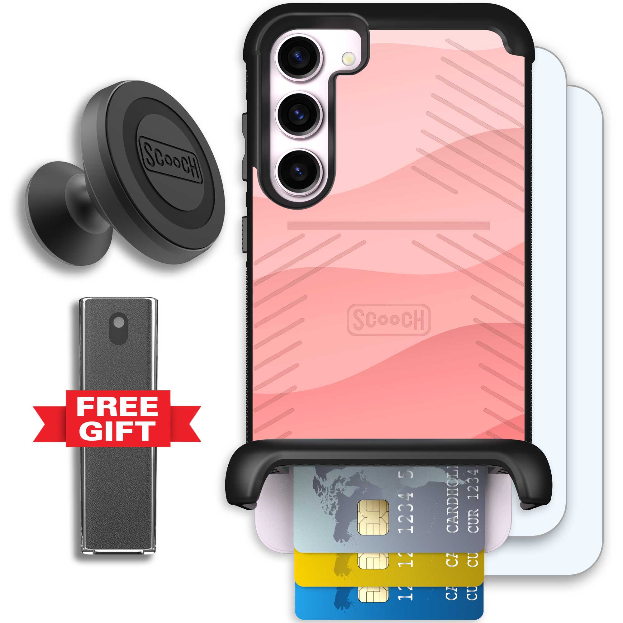 Wingmate Pink Waves for Galaxy S23+ - Defender Bundle