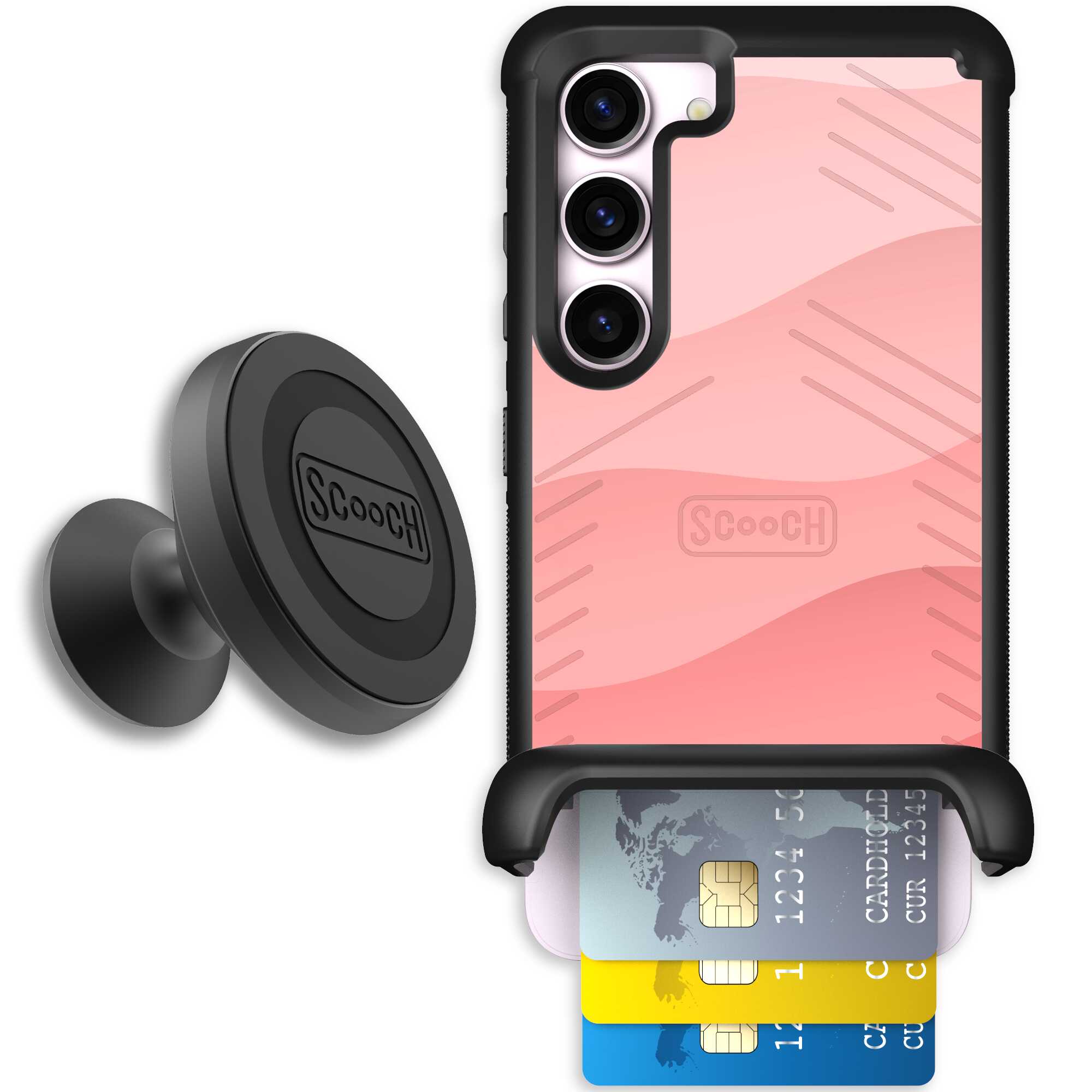 Wingmate Pink Waves for Galaxy S23 - Starter Bundle