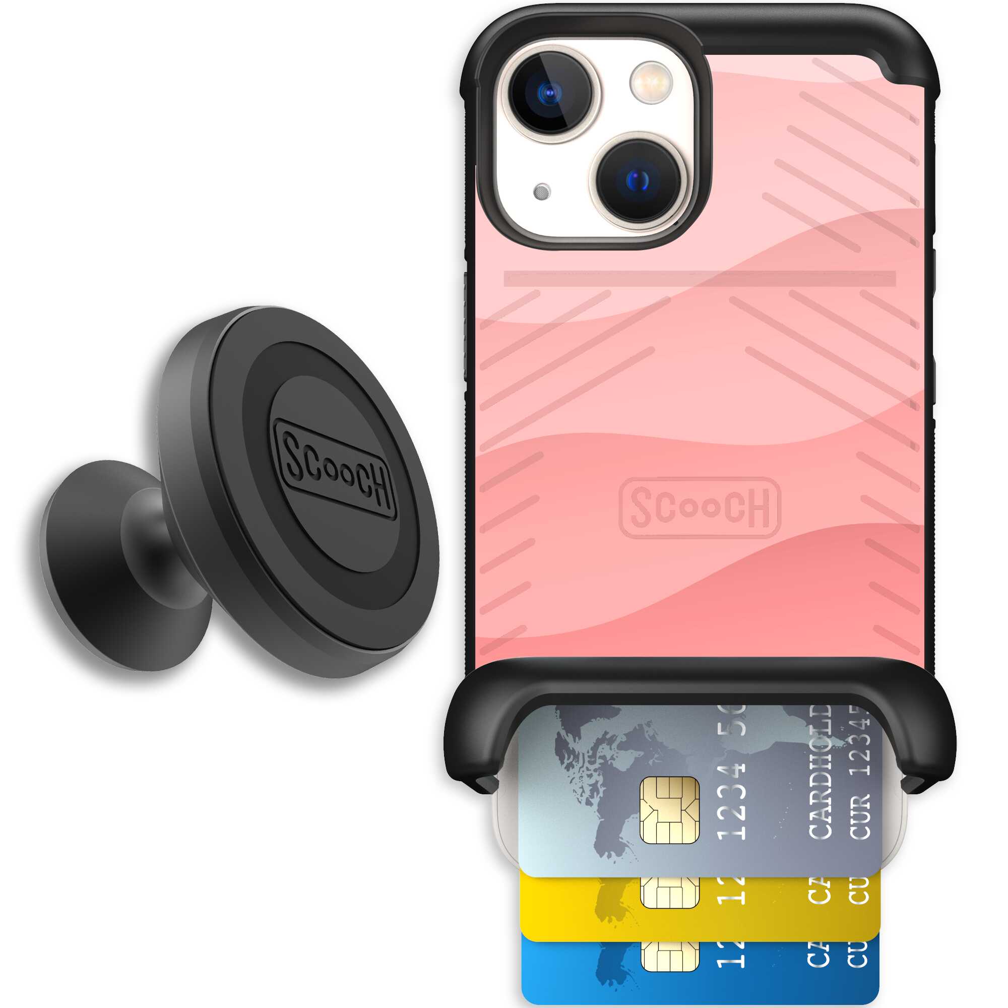 Wingmate Pink Waves for iPhone 13 mini - Starter Bundle