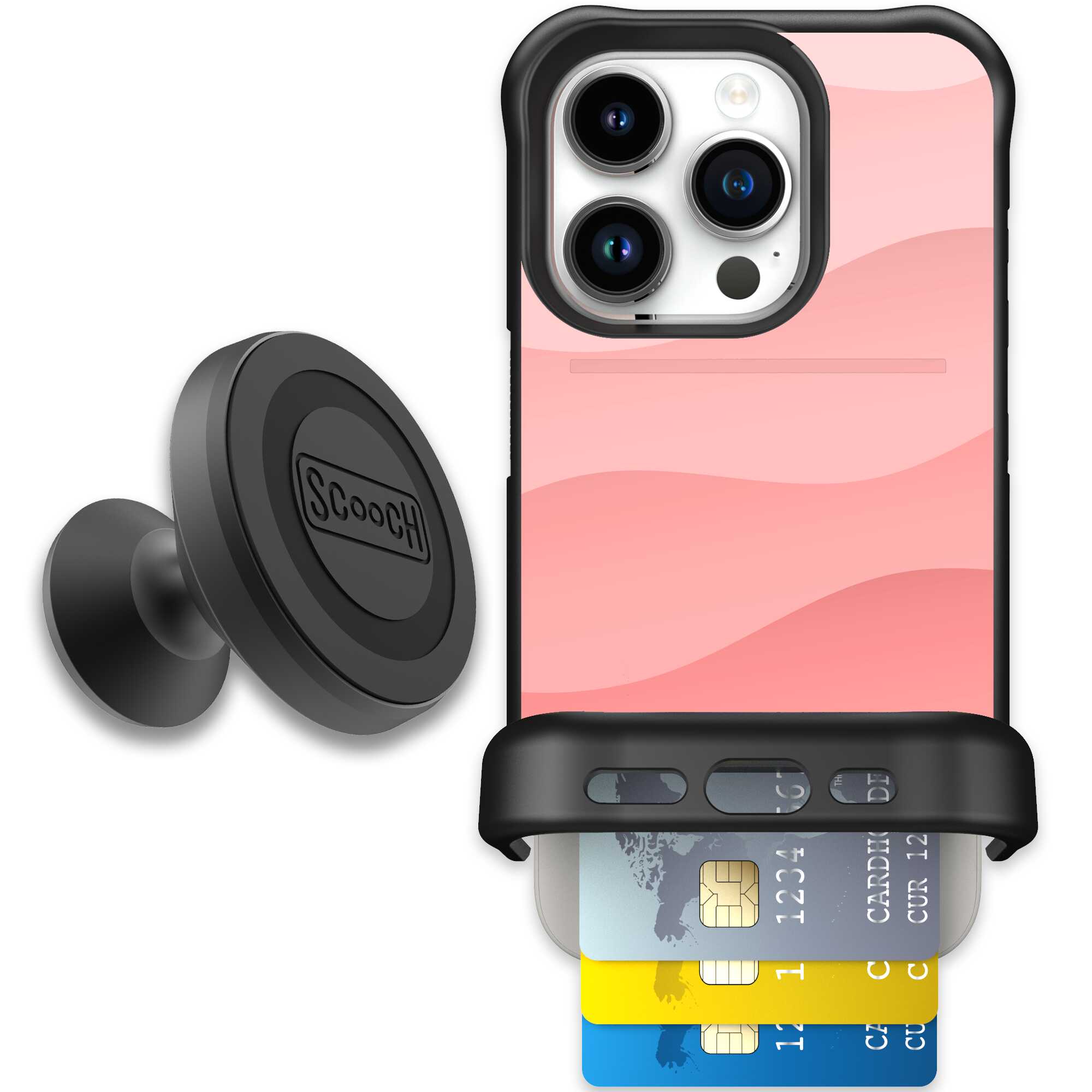 Wingmate Pink Waves for iPhone 15 Pro - Starter Bundle