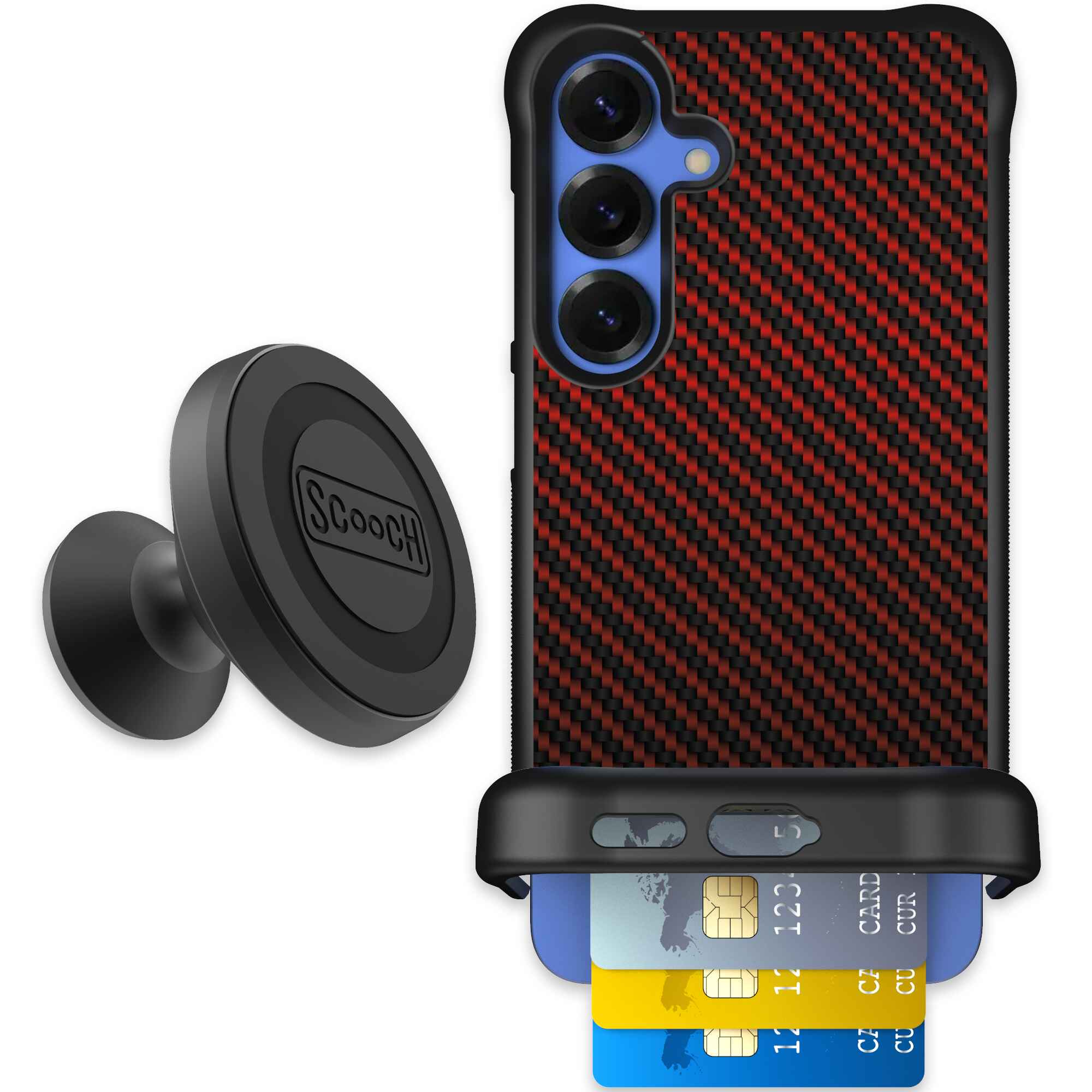 Red Carbon Fiber | website | Galaxy S25+ | Starter Bundle