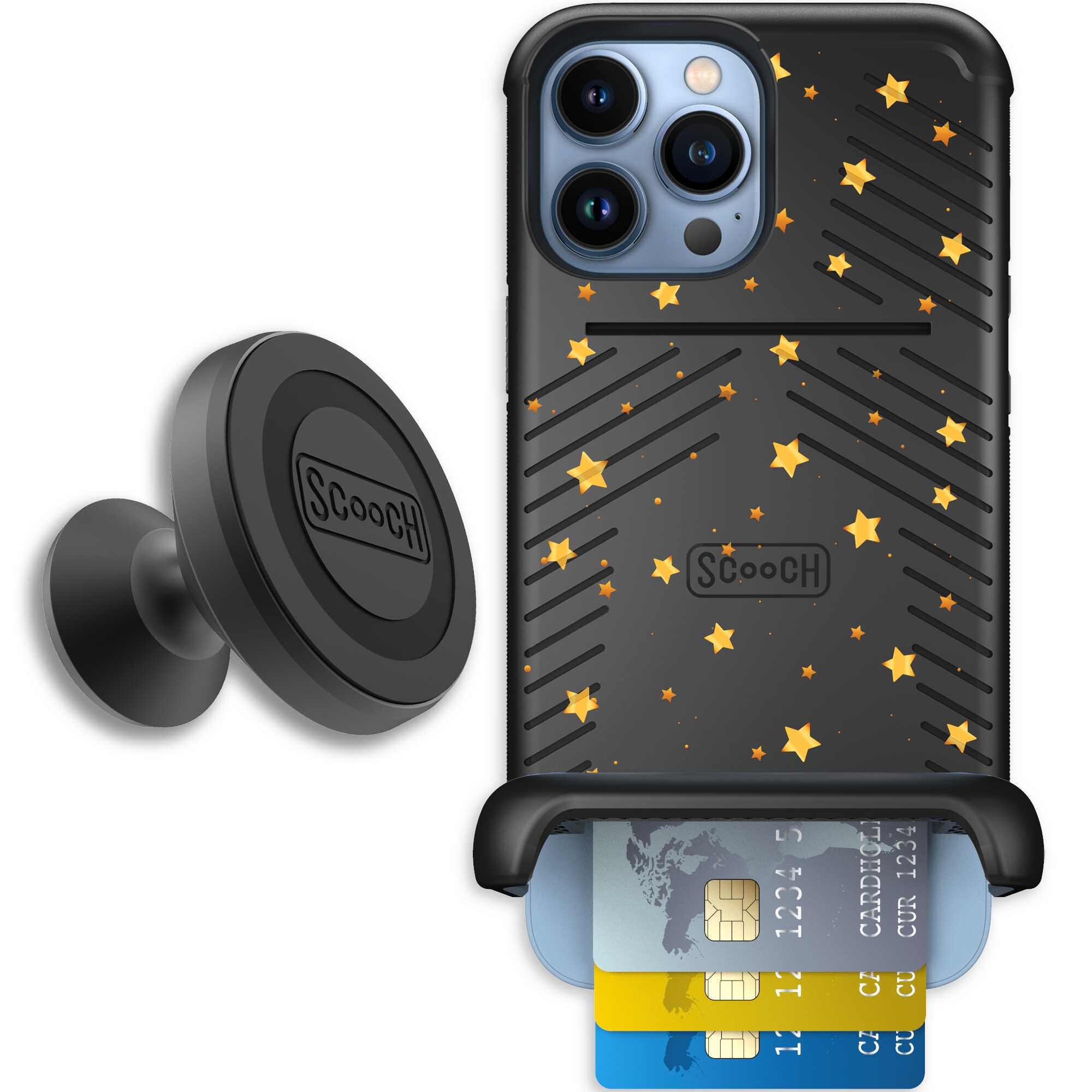 Wingmate Gold Stars for iPhone 13 Pro Max - Starter Bundle