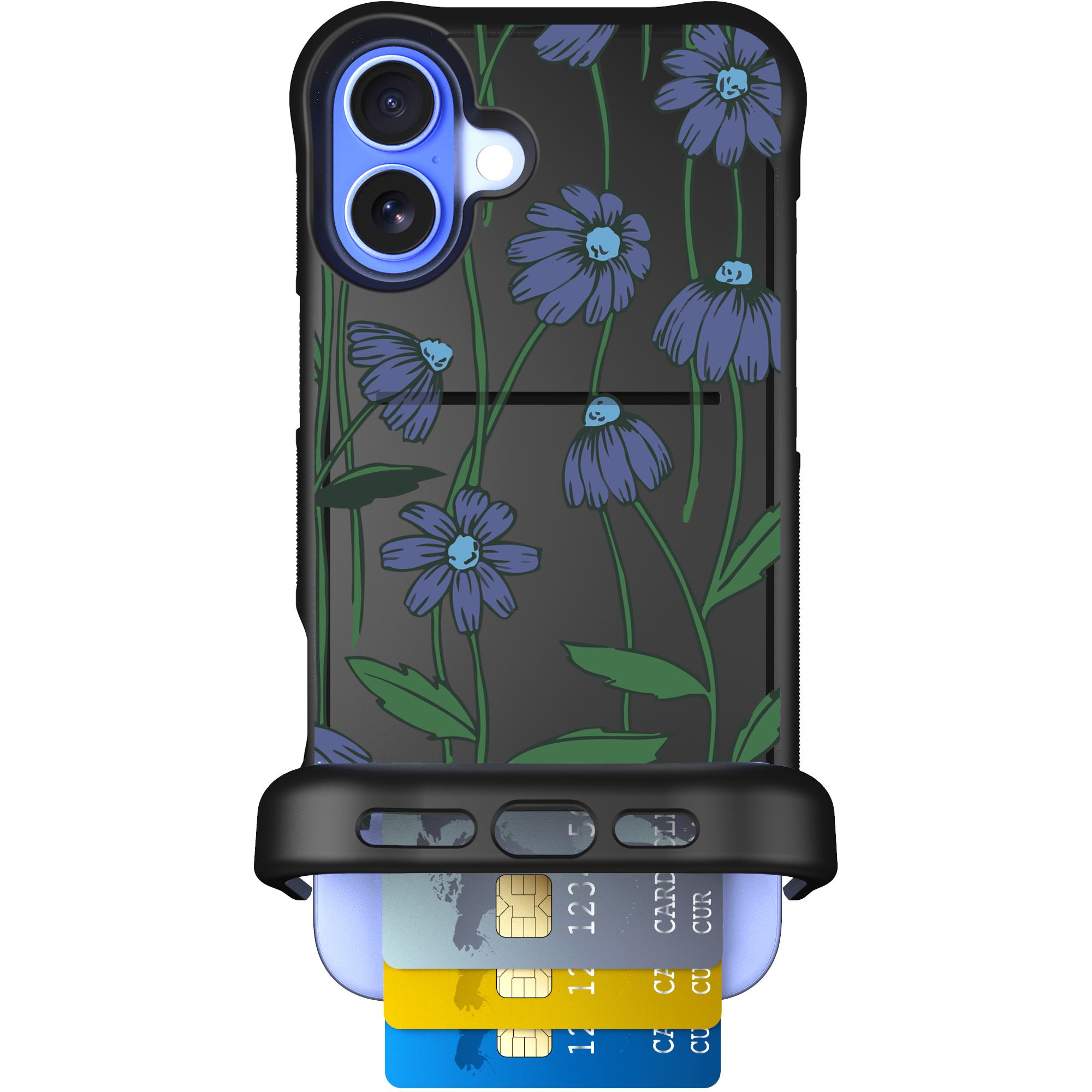 Wingmate in Violet Daisy hidden wallet case | Scooch