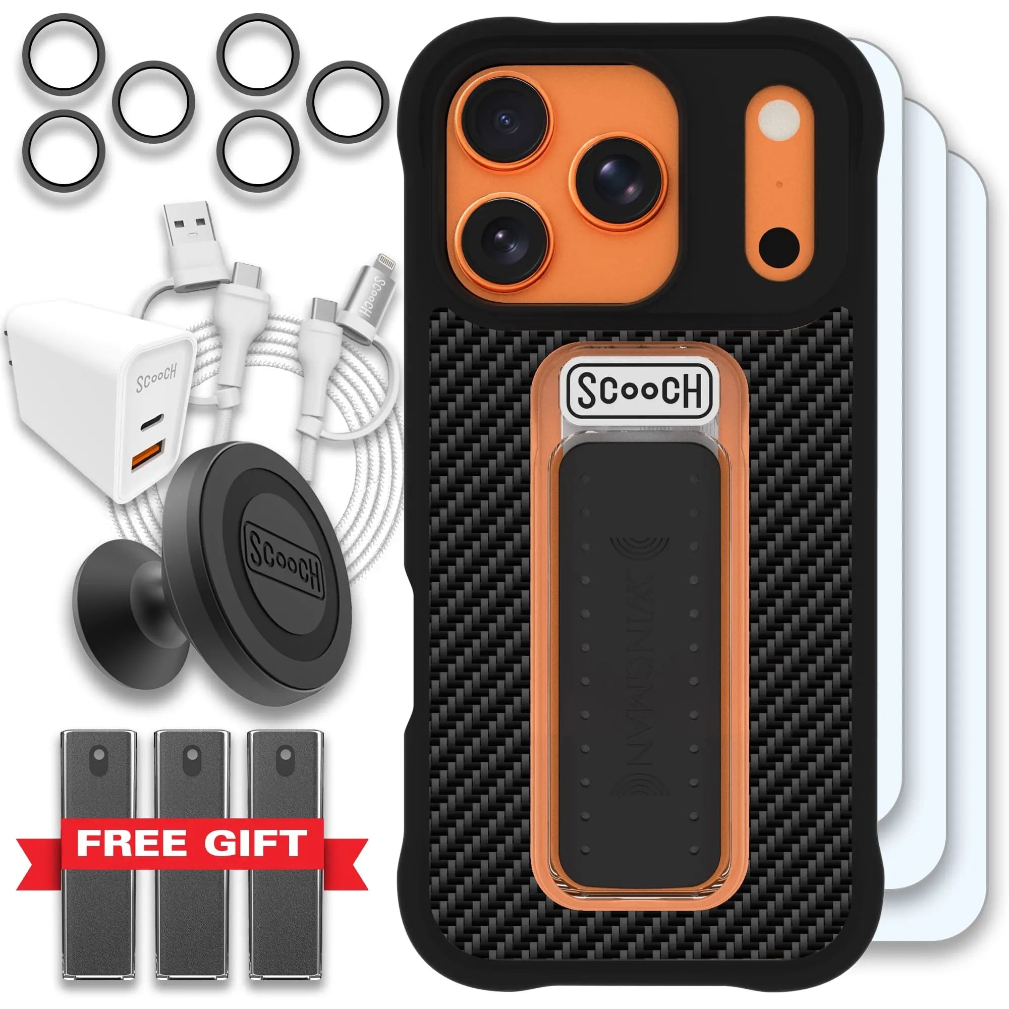 Scooch-Wingman Ultimate Bundle for iPhone 17 Pro-Carbon Fiber