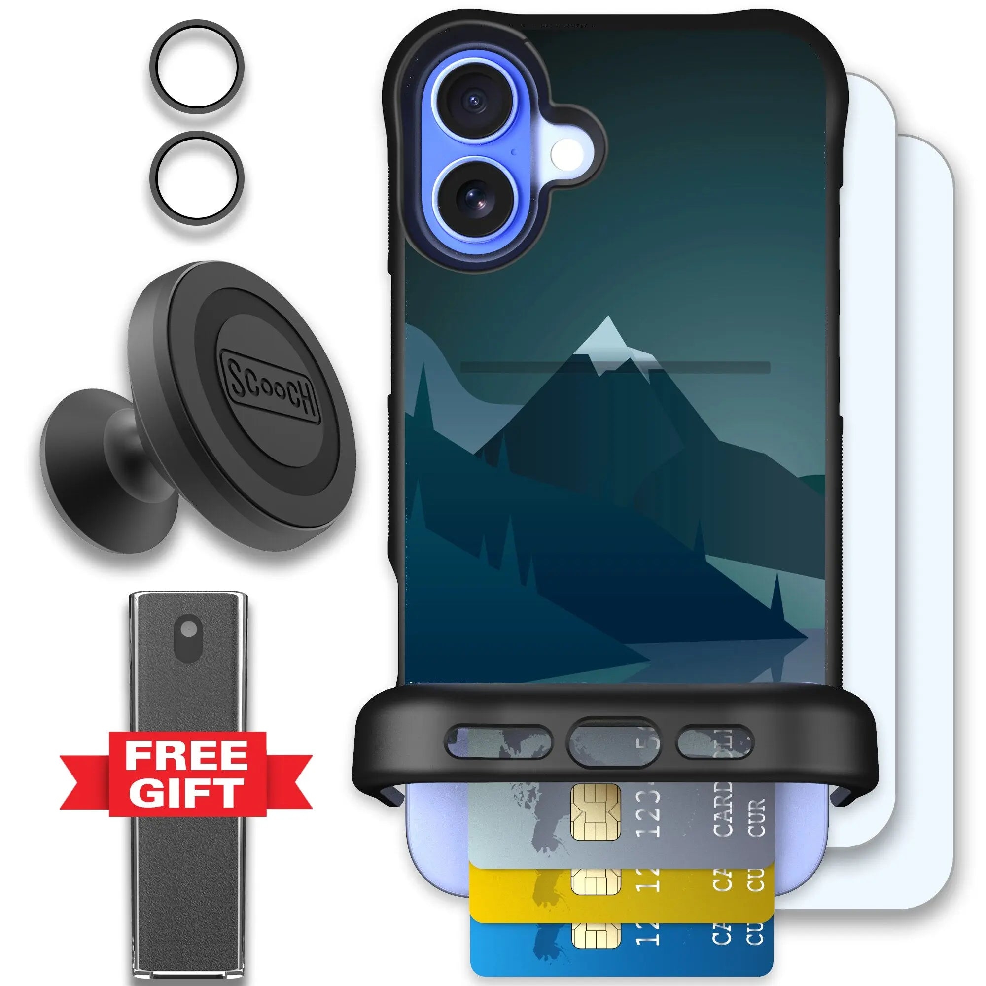 Scooch-Wingmate Defender Bundle for iPhone 16 Plus-