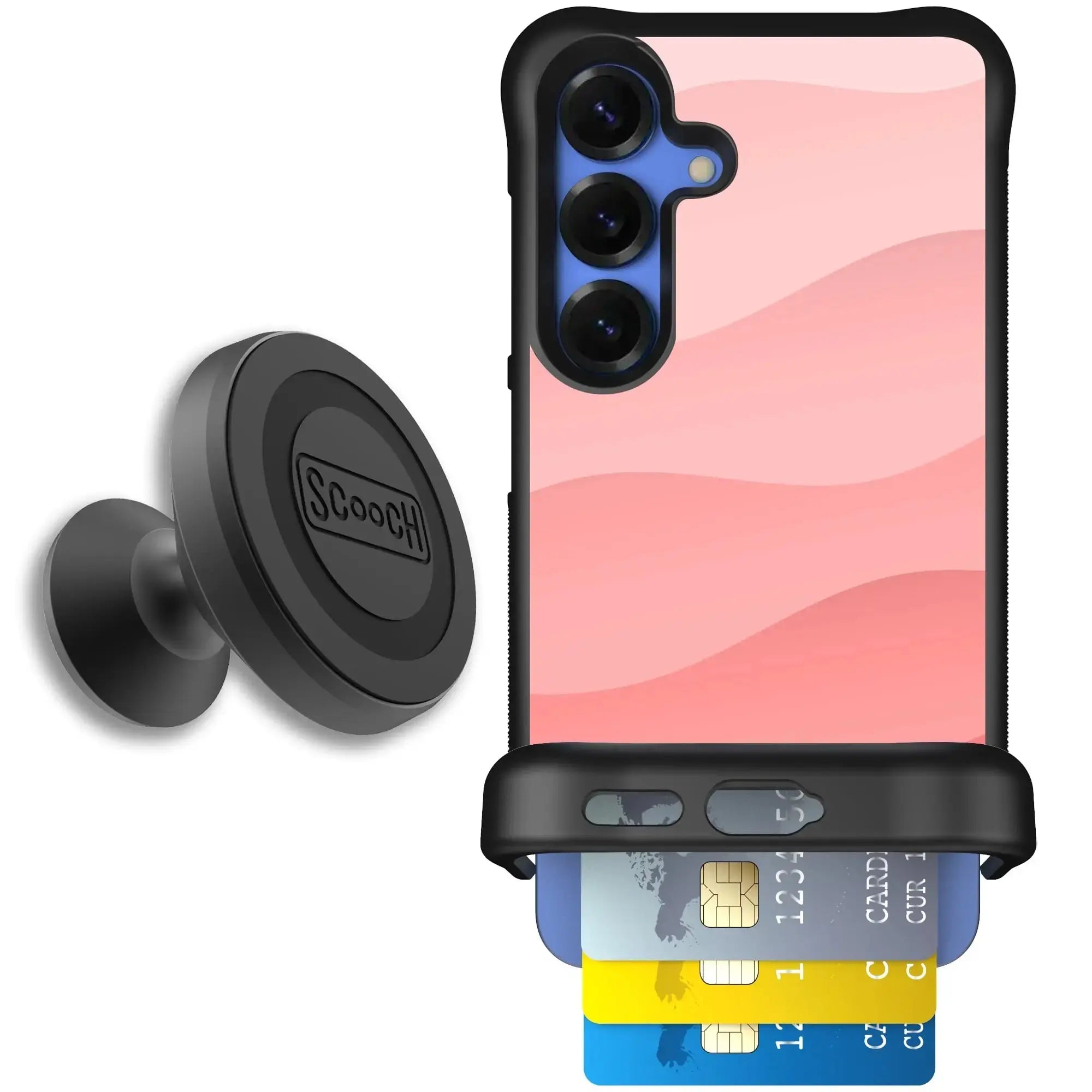 Scooch-Wingmate Starter Bundle for Samsung Galaxy S26-Pink-Waves