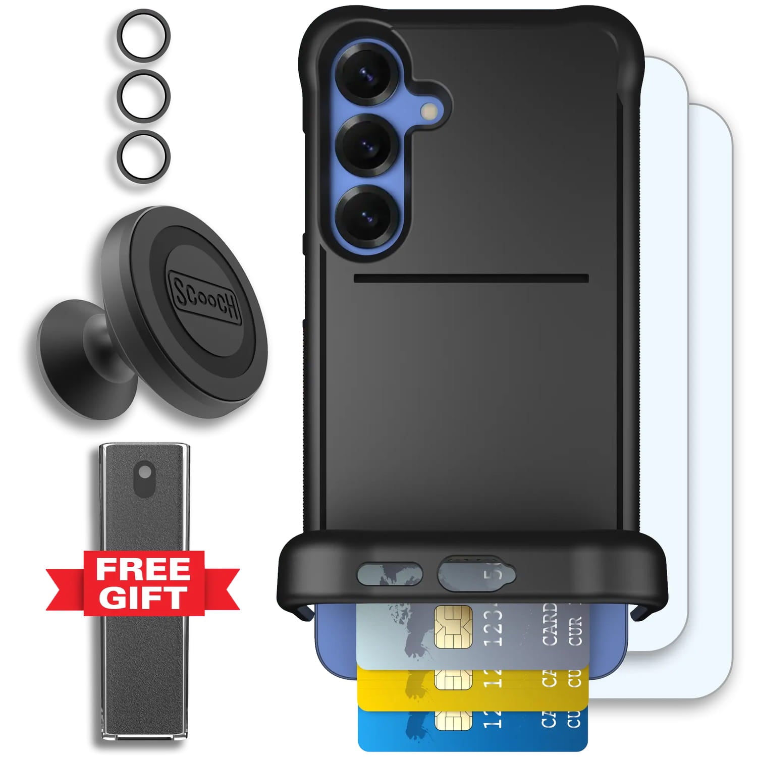 Scooch-Wingmate Defender Bundle for Samsung Galaxy S25+-Black