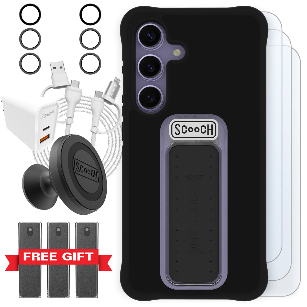 Scooch Wingman Ultimate Bundle for Galaxy S24 in Black